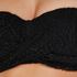 Vorgeformtes Bandeau-Bikini-Top Crochet, Schwarz