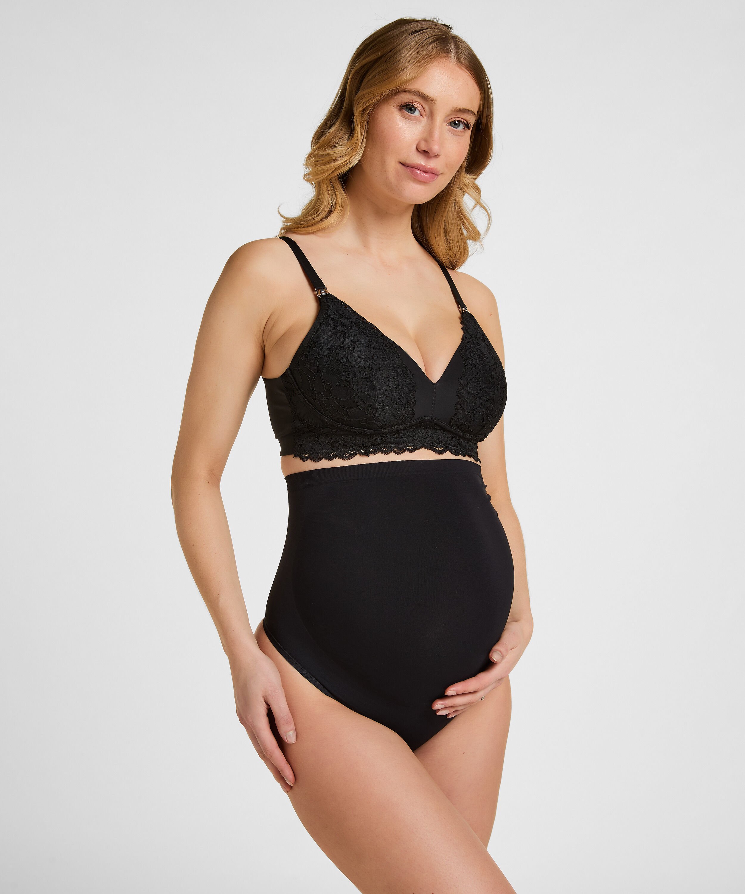 Nahtloser Umstandsstring, Schwarz Nahtloser Umstandsstring, Schwarz