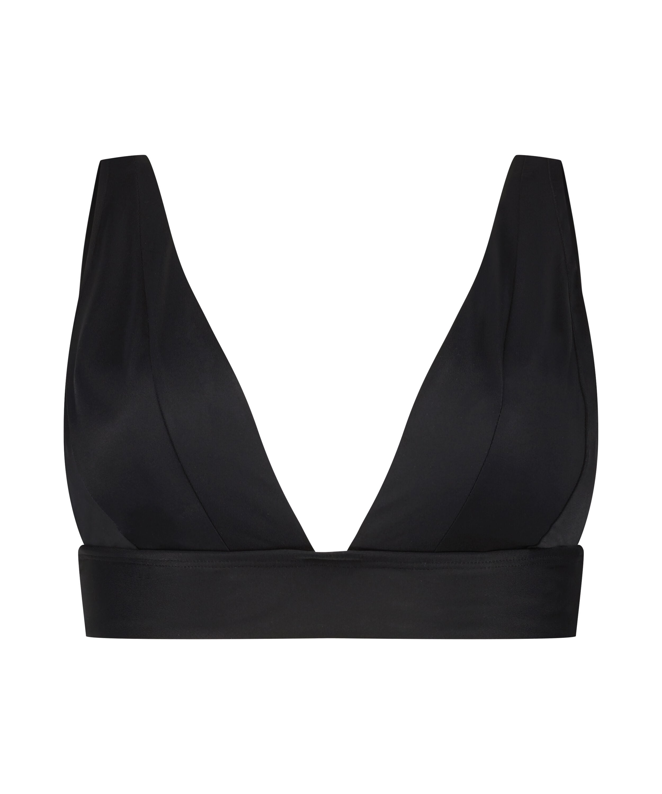 Triangel-Bikini-Top Luxe, Schwarz