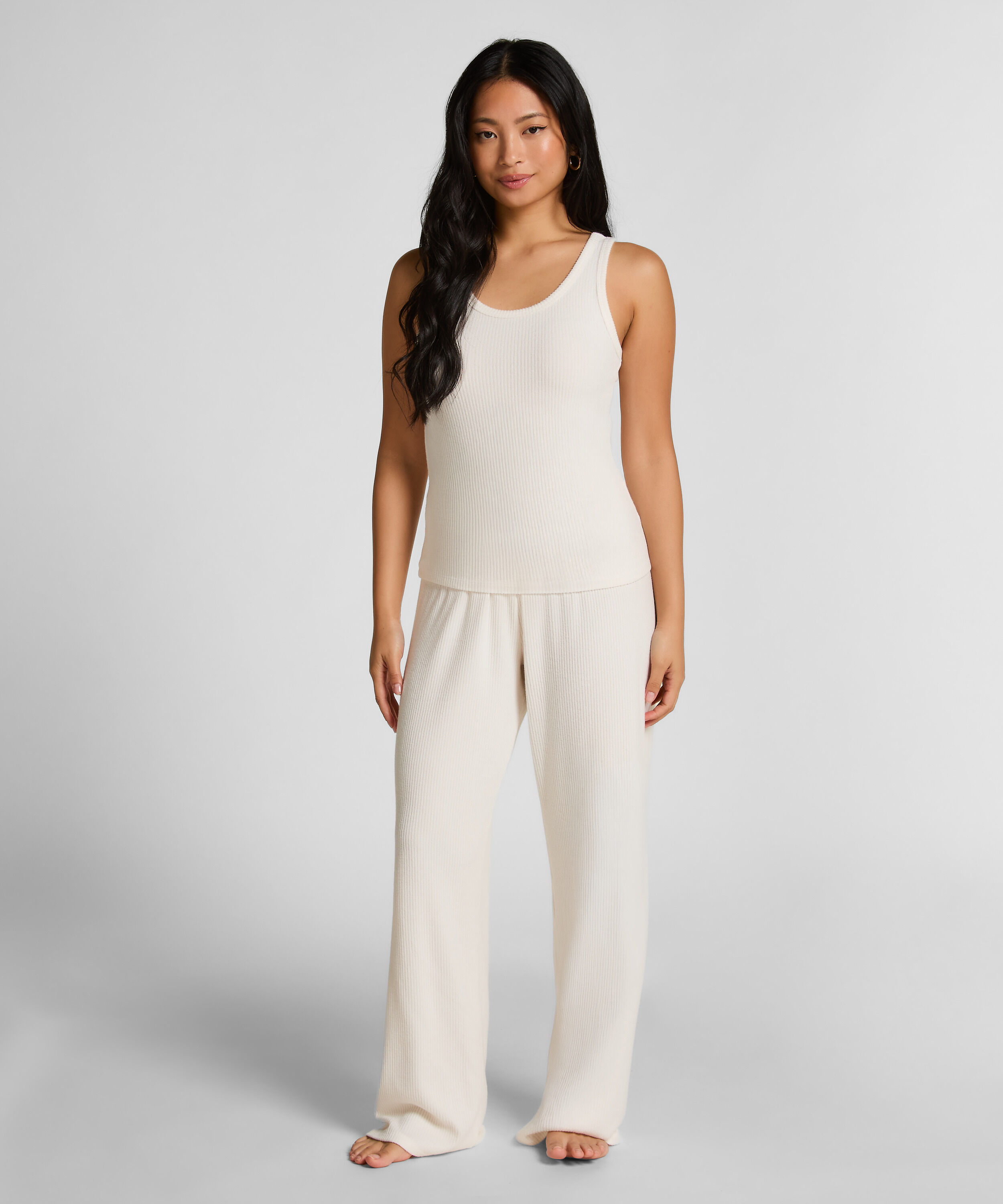 Singlet aus gebürstetem Jersey-Rippstrick