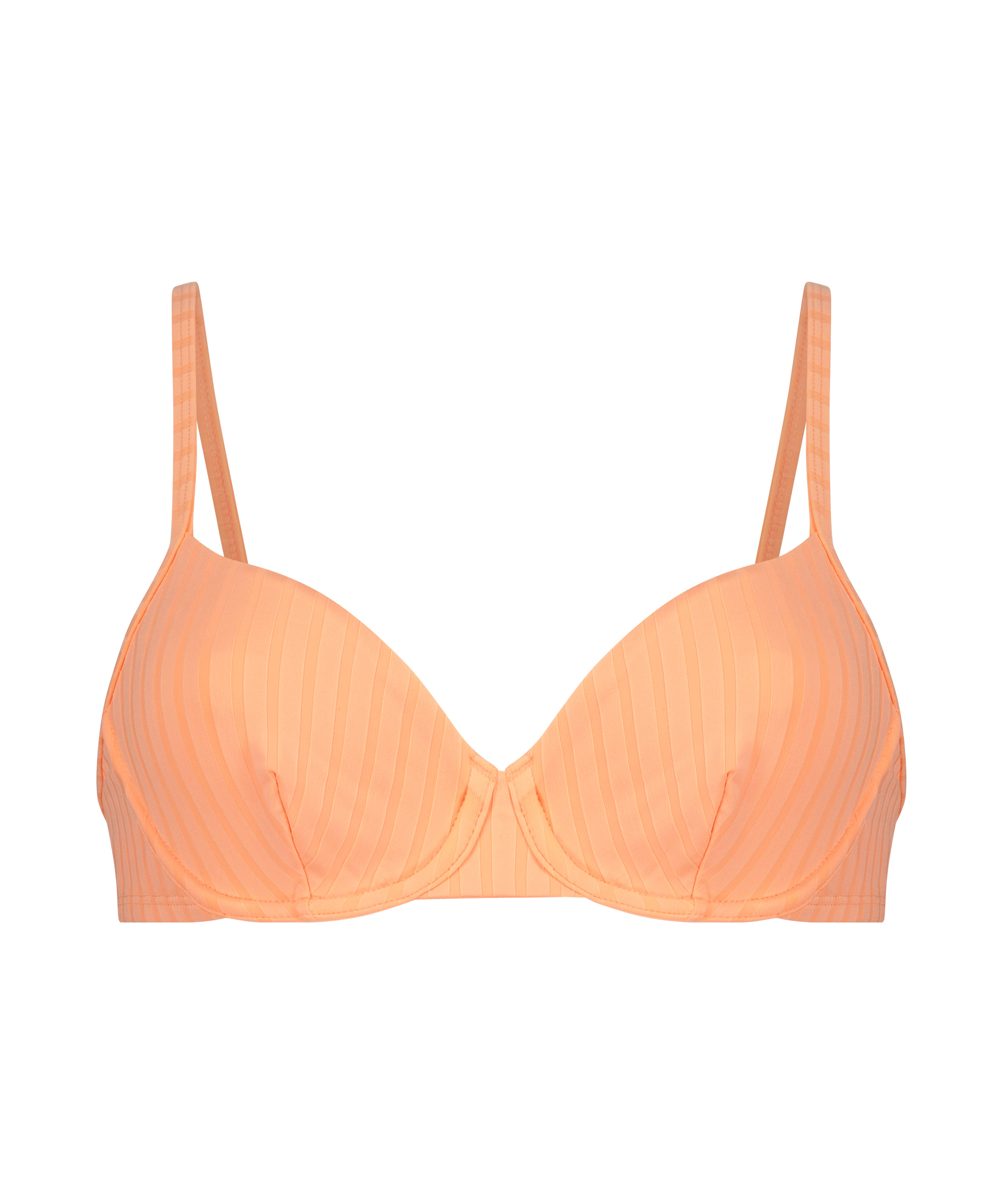 Unwattiertes Bügel-Bikini-Top Gili Rib, Orange, main
