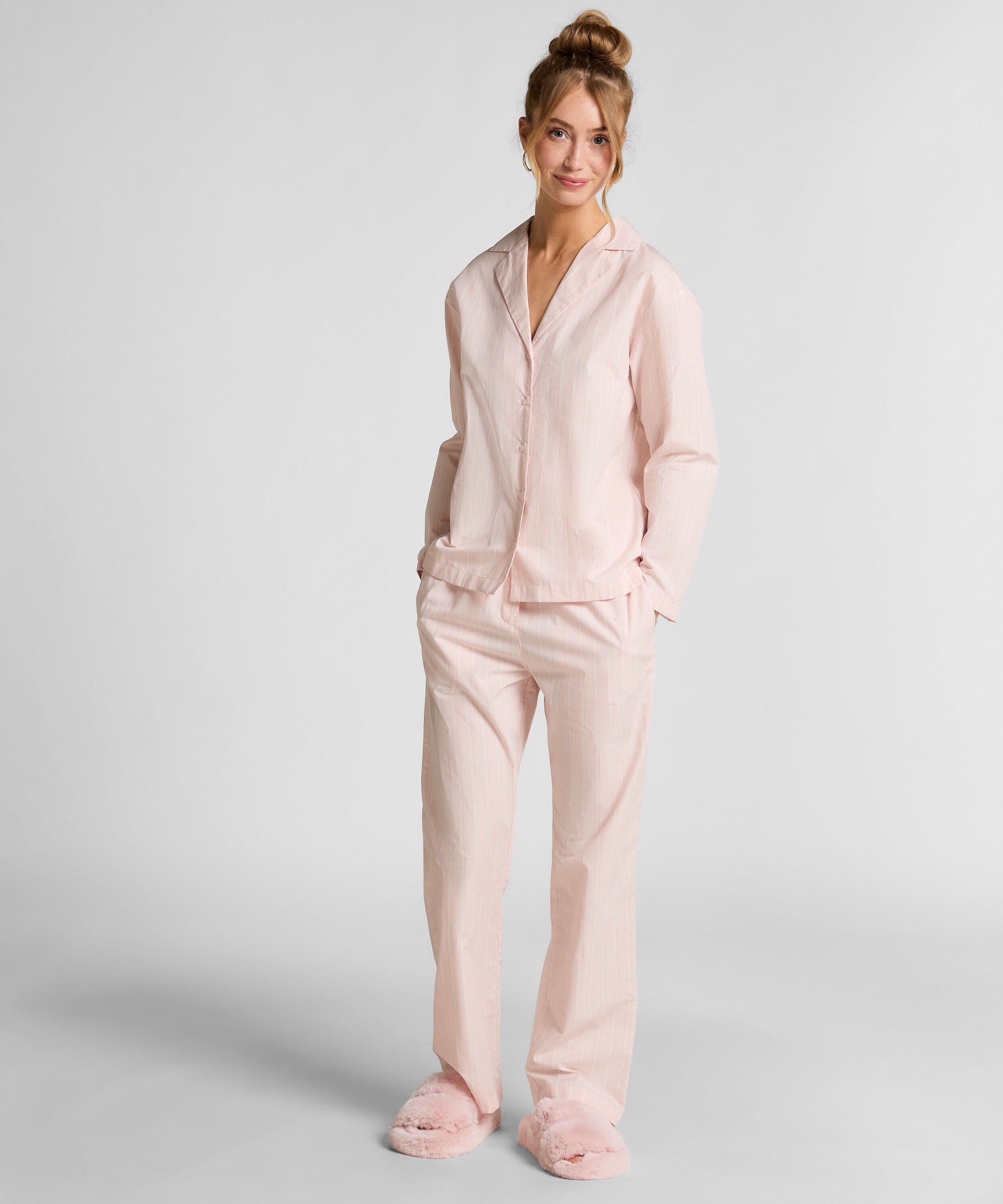 Pyjamahose Baumwolle Poplin, Rose
