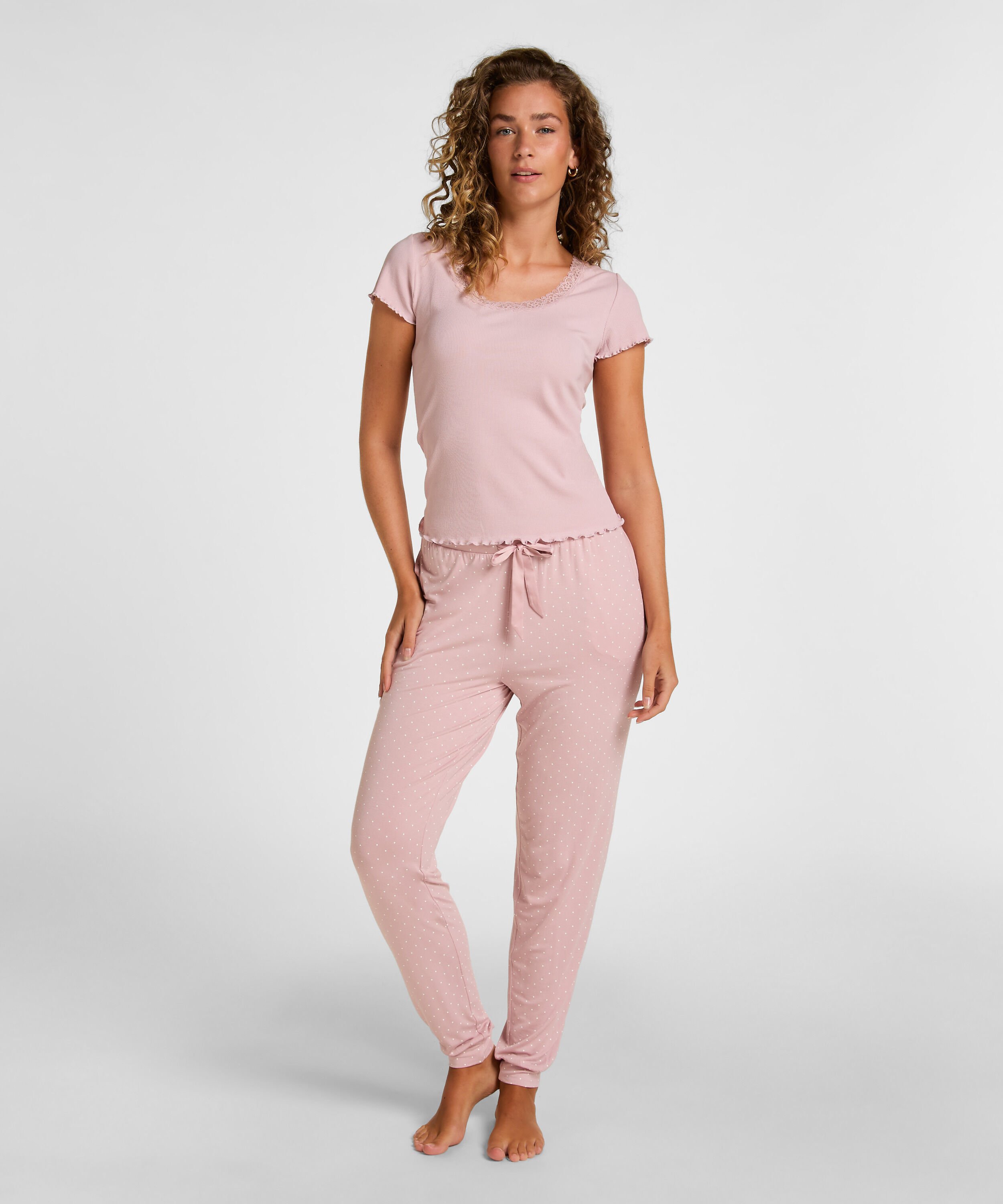 Pyjamahose Jersey, Rose