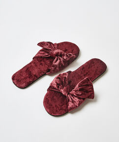 Velours-Slippers Knot, Rot