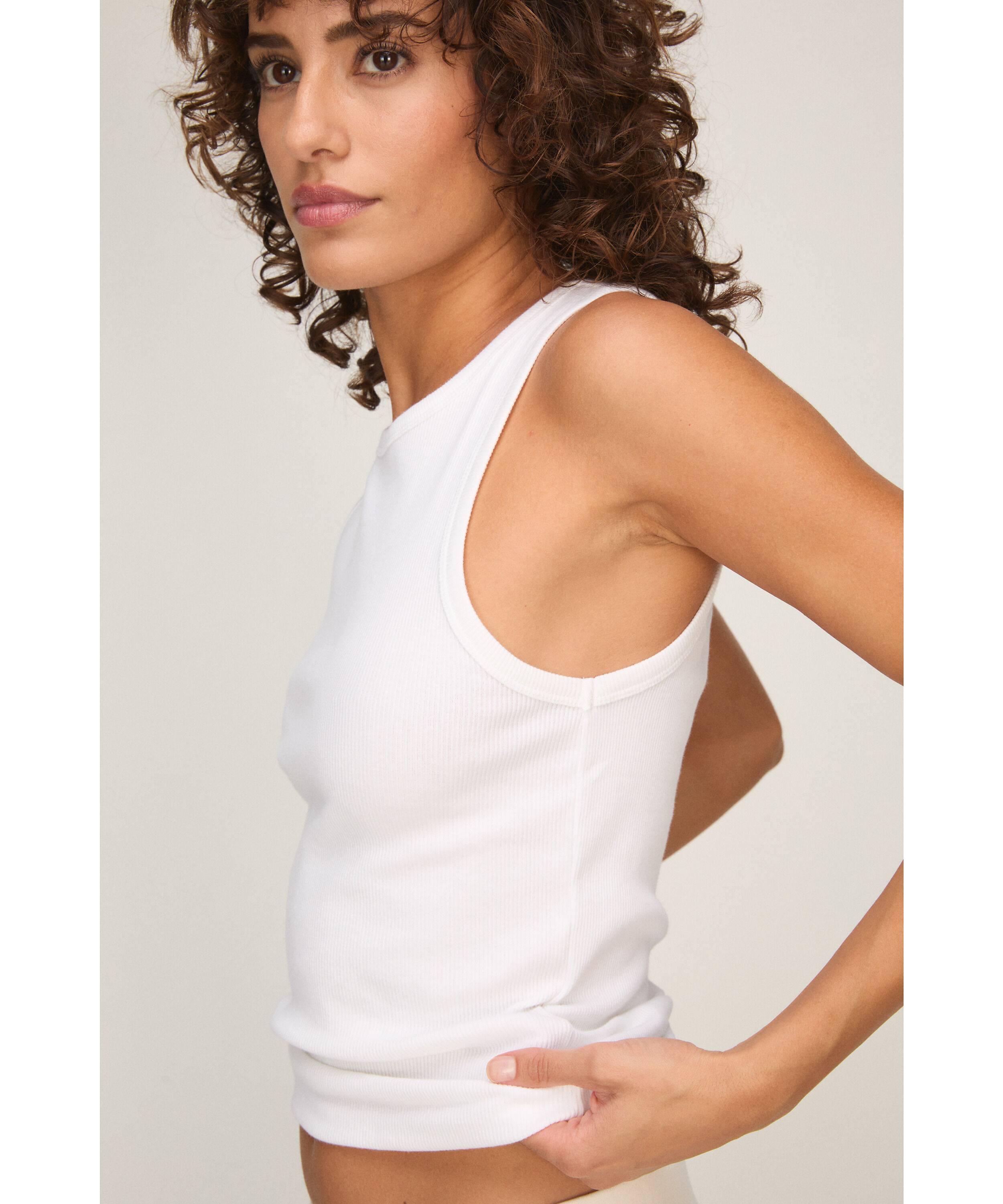 Tanktop aus gerippter Baumwolle