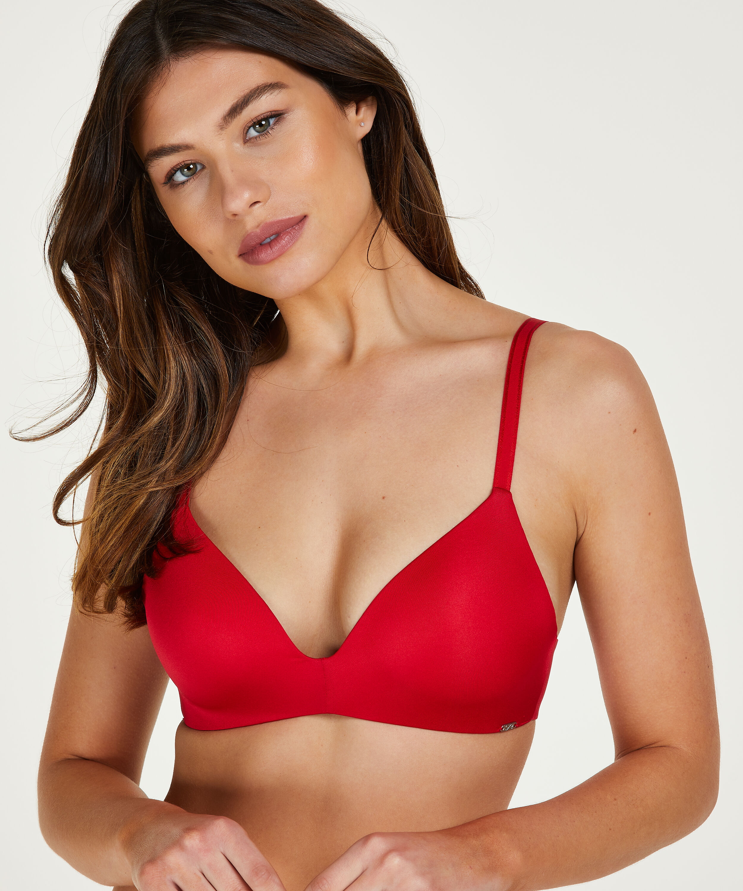 Vorgeformter BH ohne Bügel Mona, Rot
