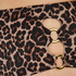 Hoher frecher Bikini-Slip Leopard, Beige