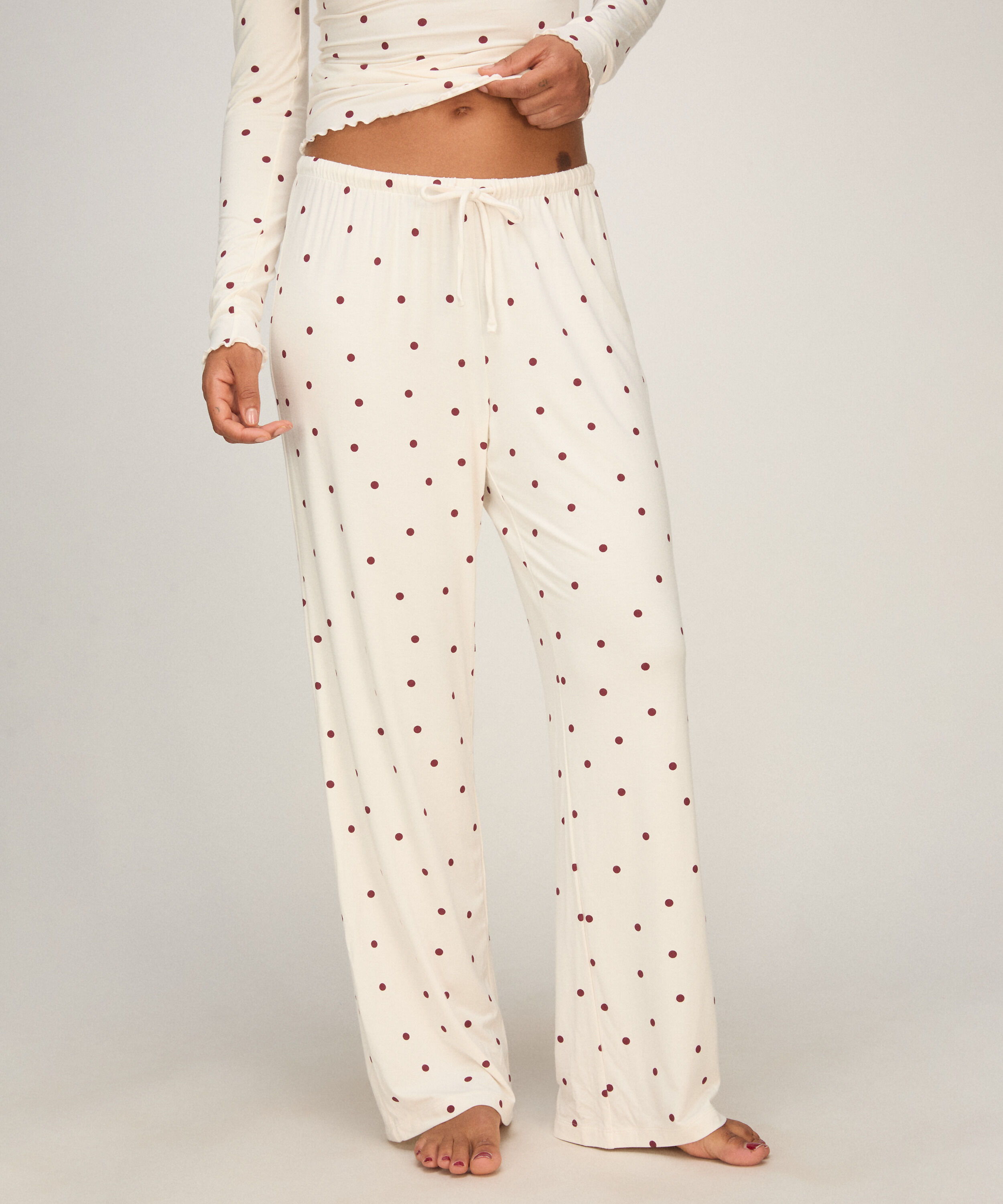 Pant Jersey Dot, Weiß