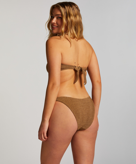 Bikini Slip mit hohem Beinausschnitt Goldie Shimmer, Gelb
