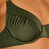 Unwattiertes Bügel-Bikini-Oberteil Crete , grün