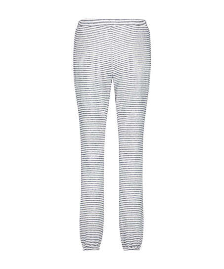 Pyjamahose Brushed Stripe, Blau