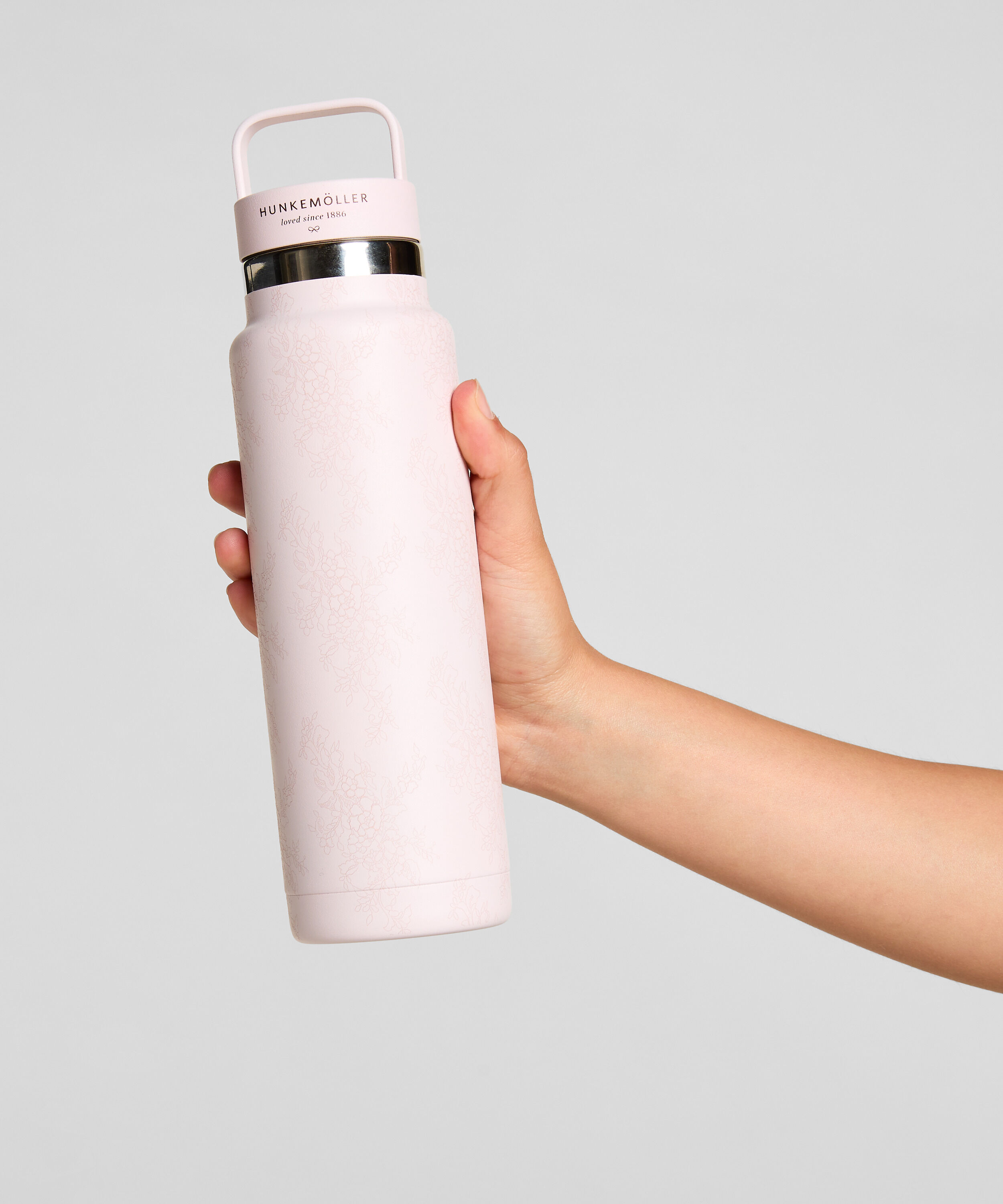Wiederverwendbare Trinkflasche mit Blumenmuster, Rose