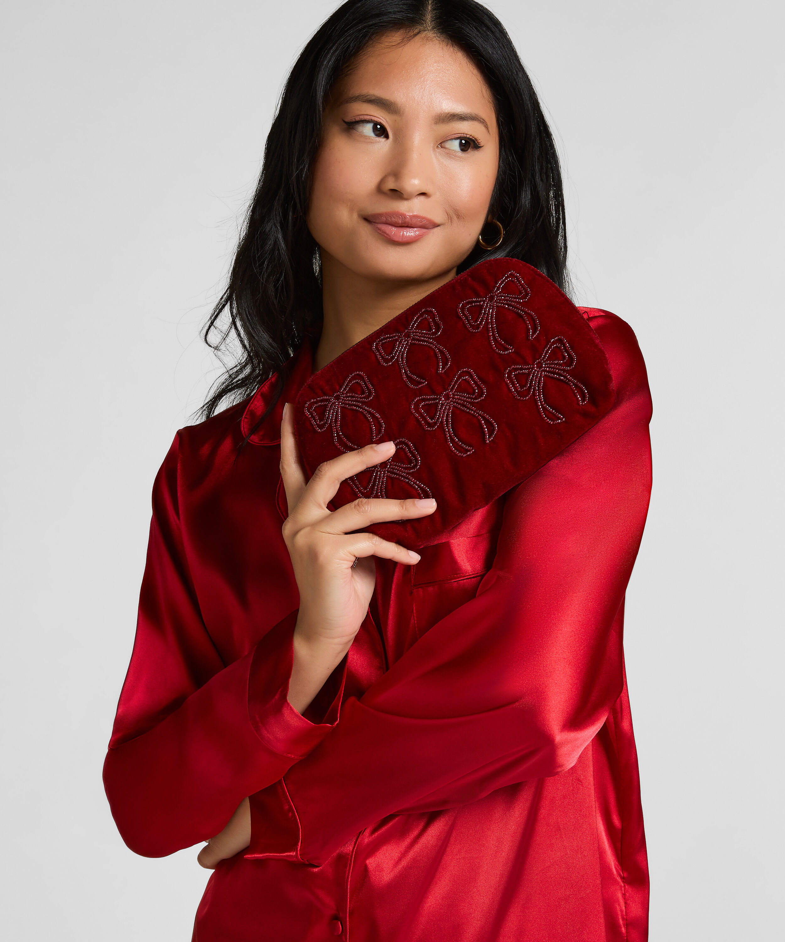 Schminkt&auml;schchen Schleife, Rot