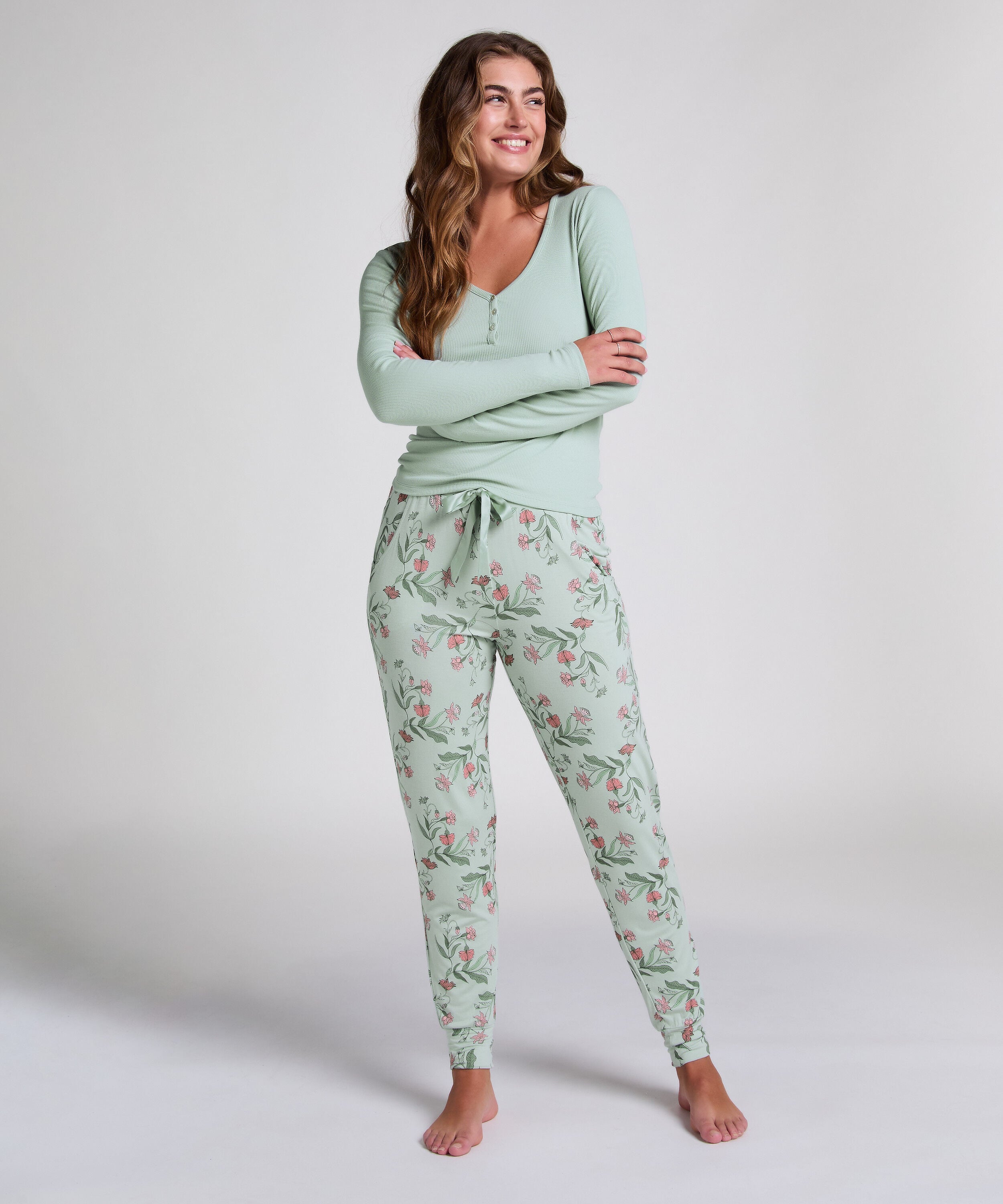 Pyjamahose Jersey, Grün Pyjamahose Jersey, Grün
