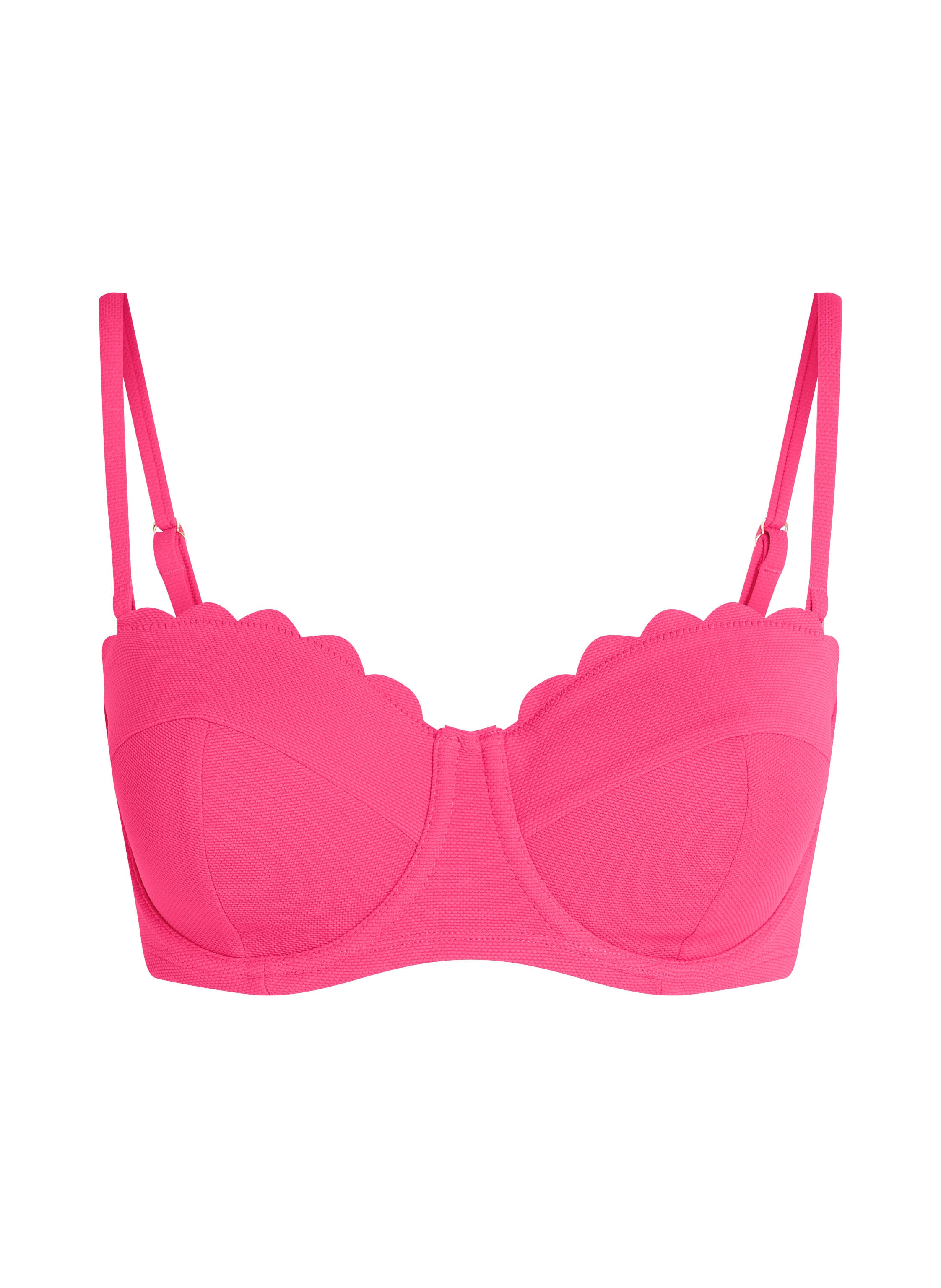 Gepolstertes trägerloses Bikinioberteil mit Bügel Scallop Cup E +