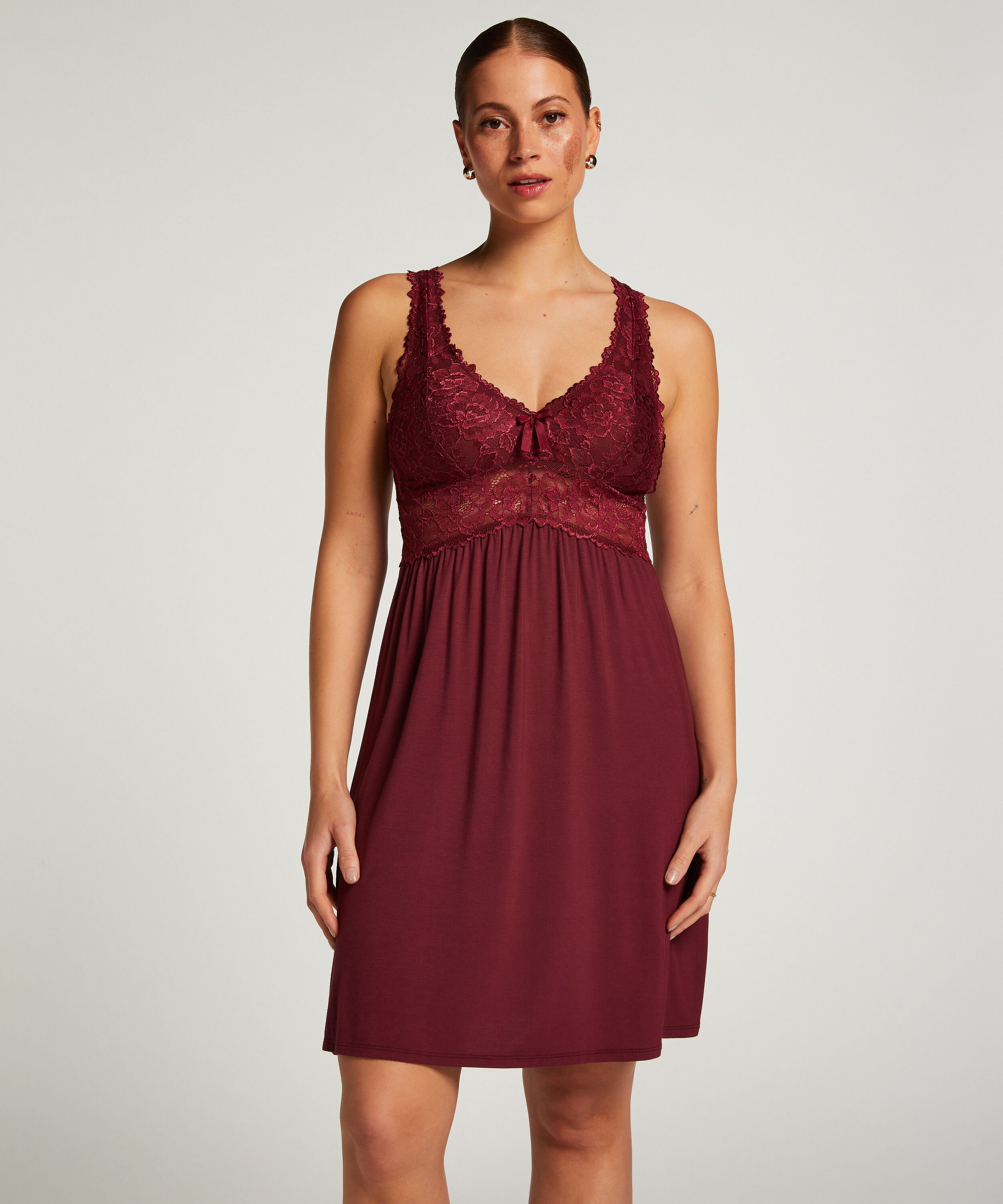 Slipdress Nora Lace, Lila