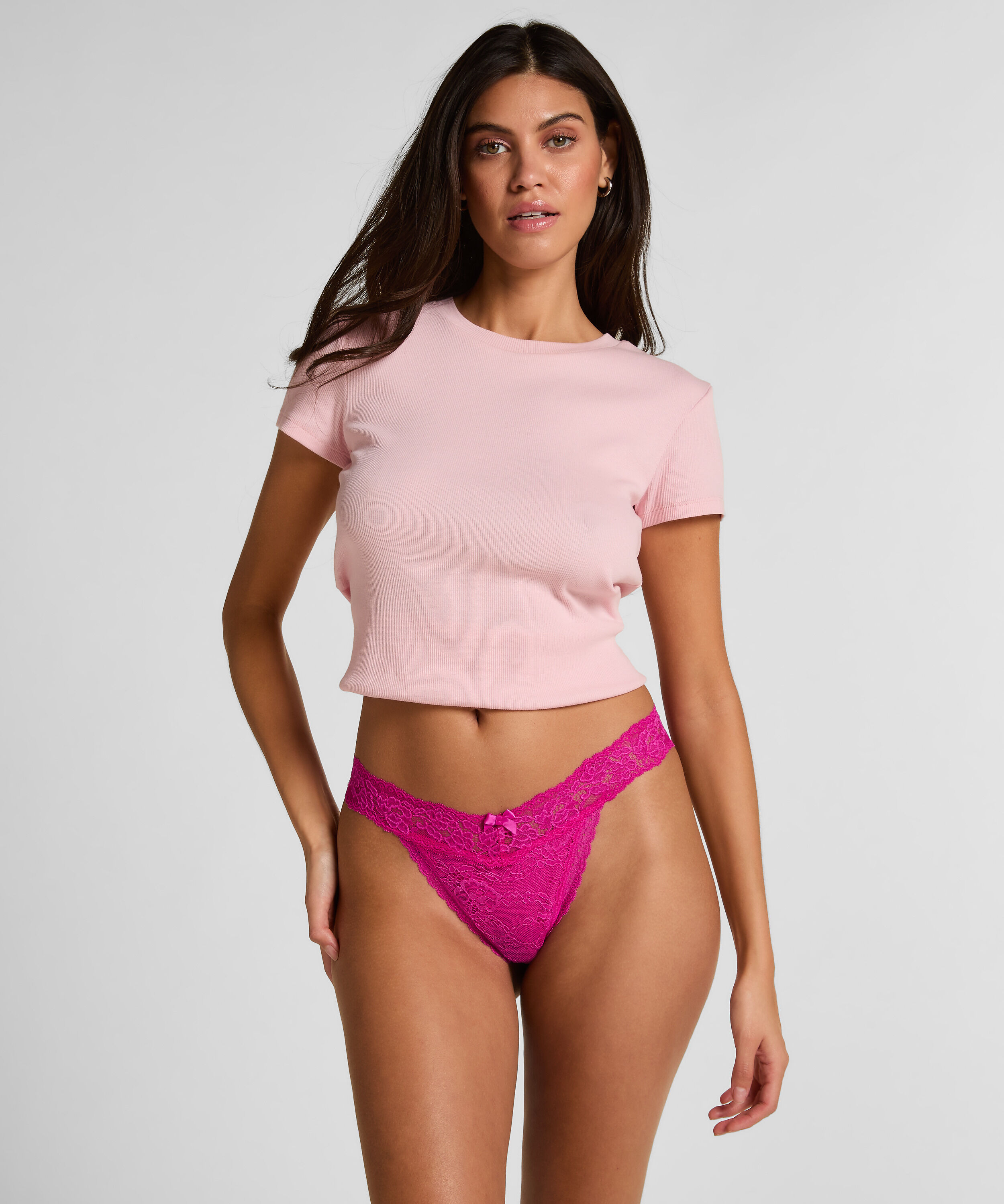 Extra Tief sitzender String Madison, Rose