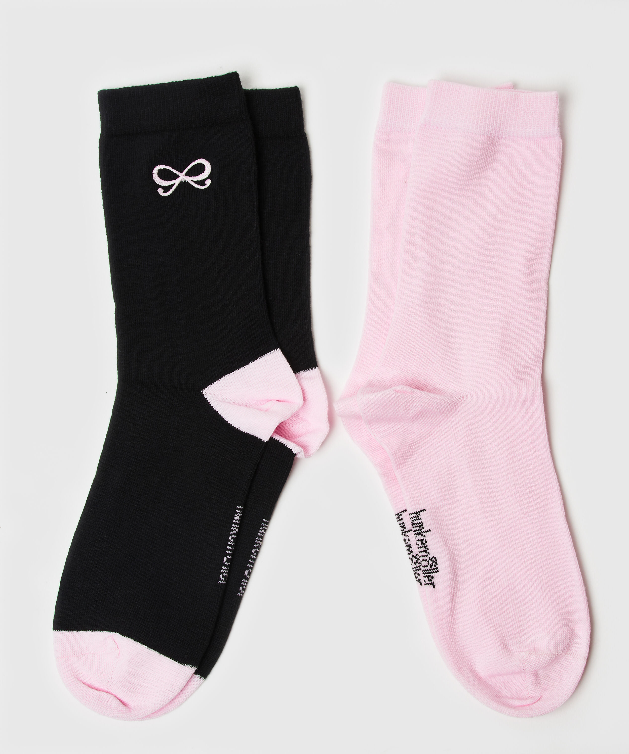 2 Paar Socken Bow, Schwarz