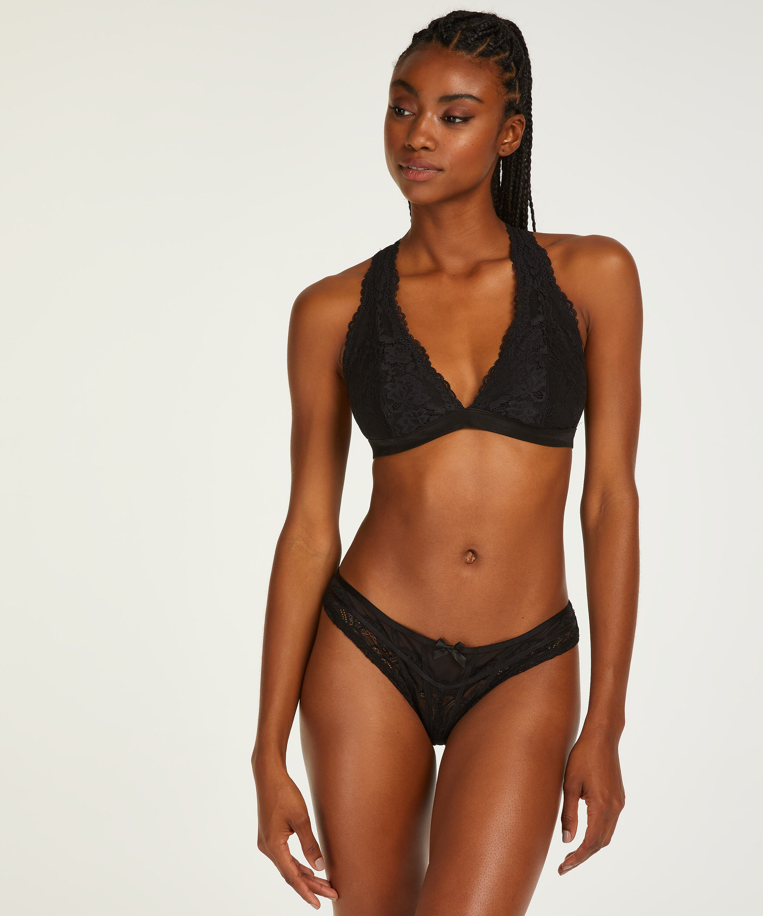 Brazilian mit hohem Beinausschnitt Arla, Schwarz Brazilian mit hohem Beinausschnitt Arla, Schwarz