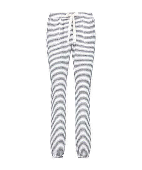 Pyjamahose Brushed Stripe, Blau