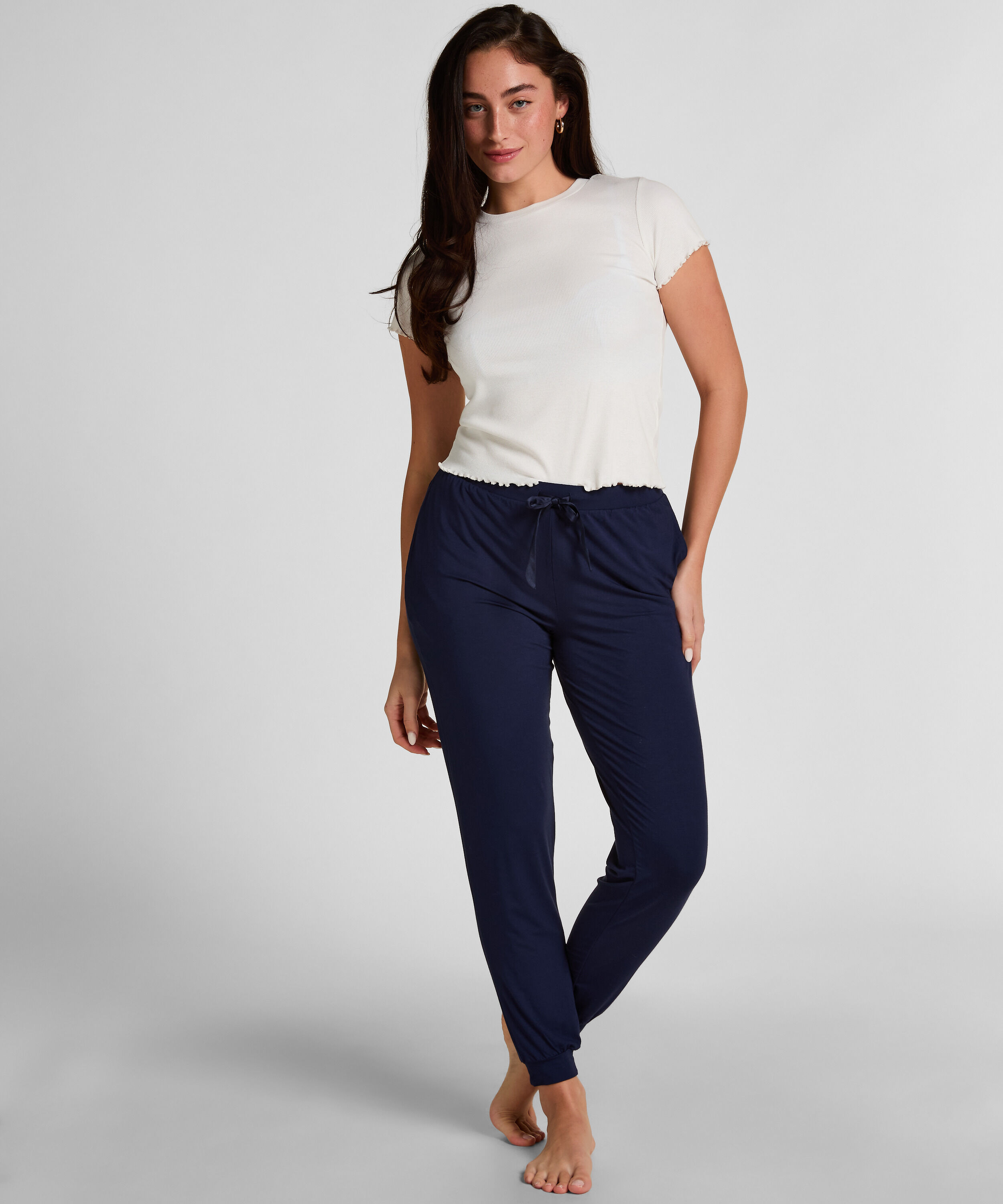 Pyjamahose Jersey, Blau Pyjamahose Jersey, Blau