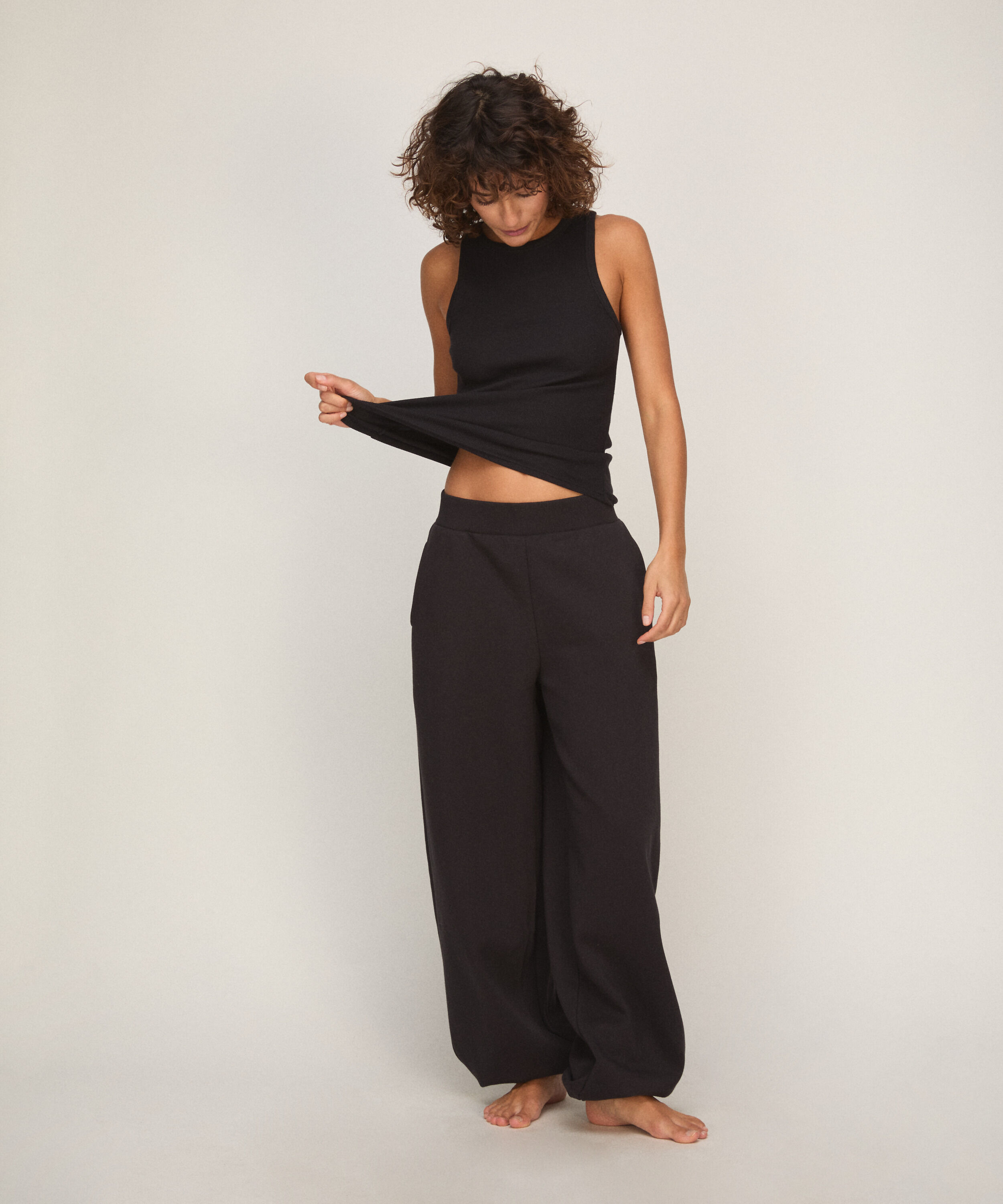 Jogginghose aus Angerautem Sweat