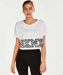 HKMX Loose-fit Croptop, Wei&szlig;