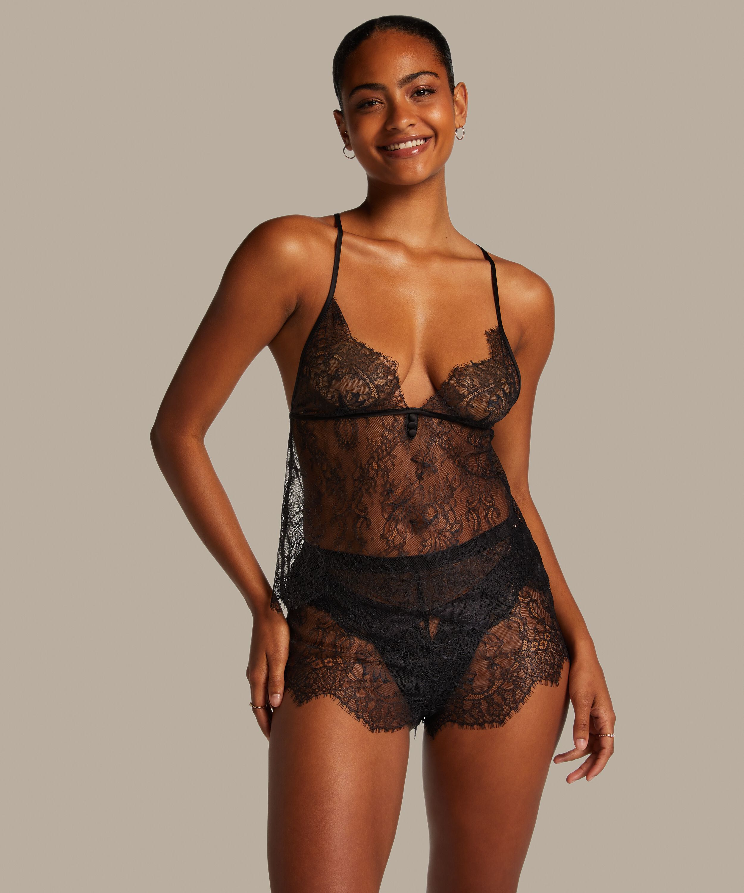 Shorts Lace Delphine, Schwarz
