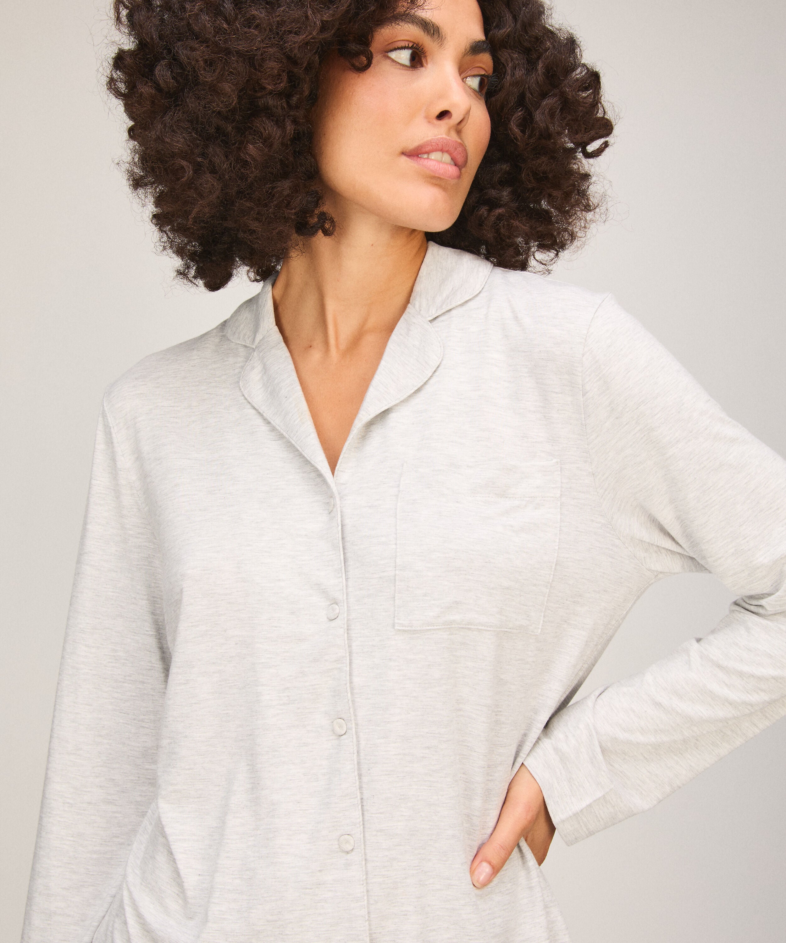 Pyjama Jacket Essential, Grau Pyjama Jacket Essential, Grau