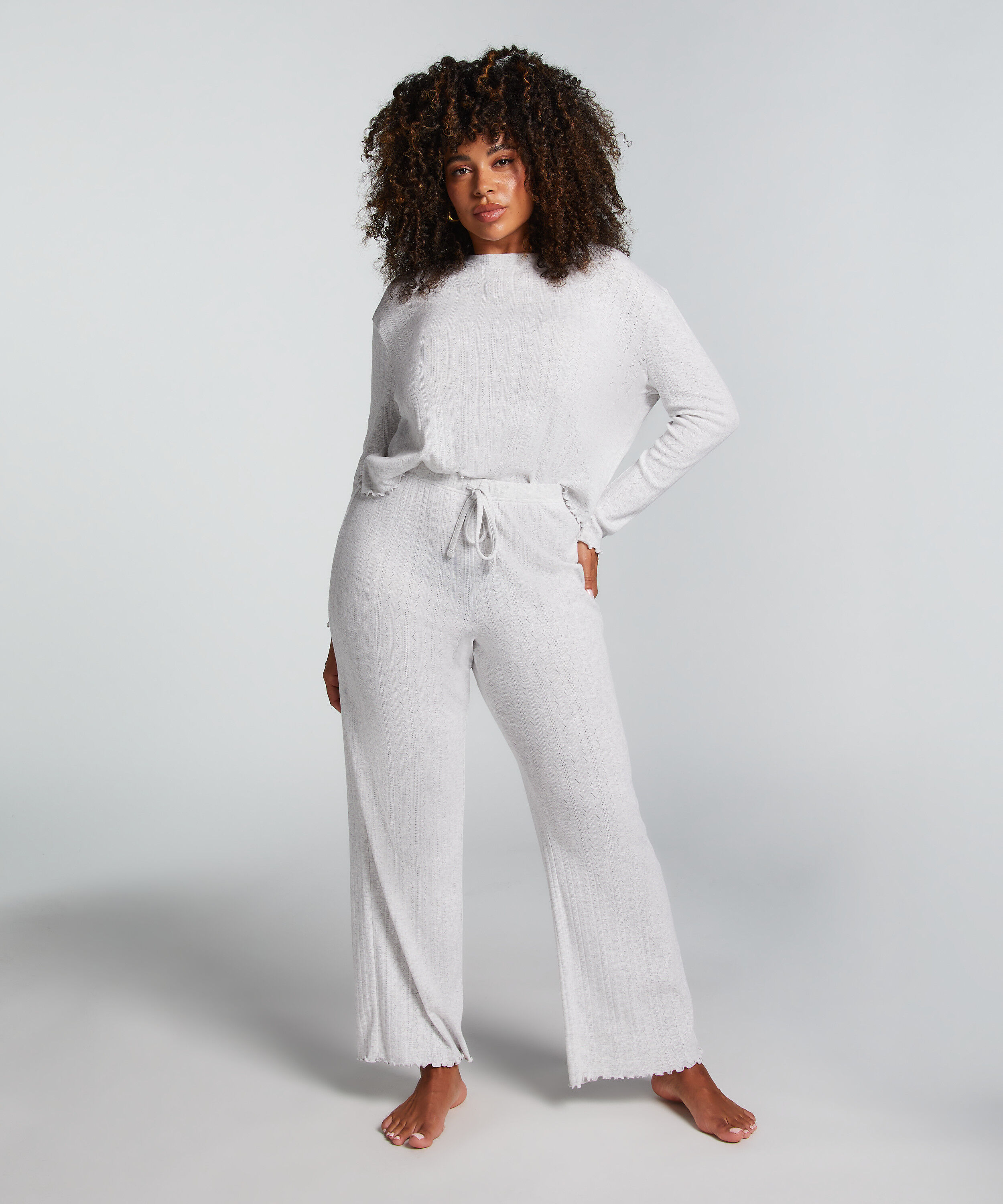 Pyjamahosen Pointelle, Beige Pyjamahosen Pointelle, Beige