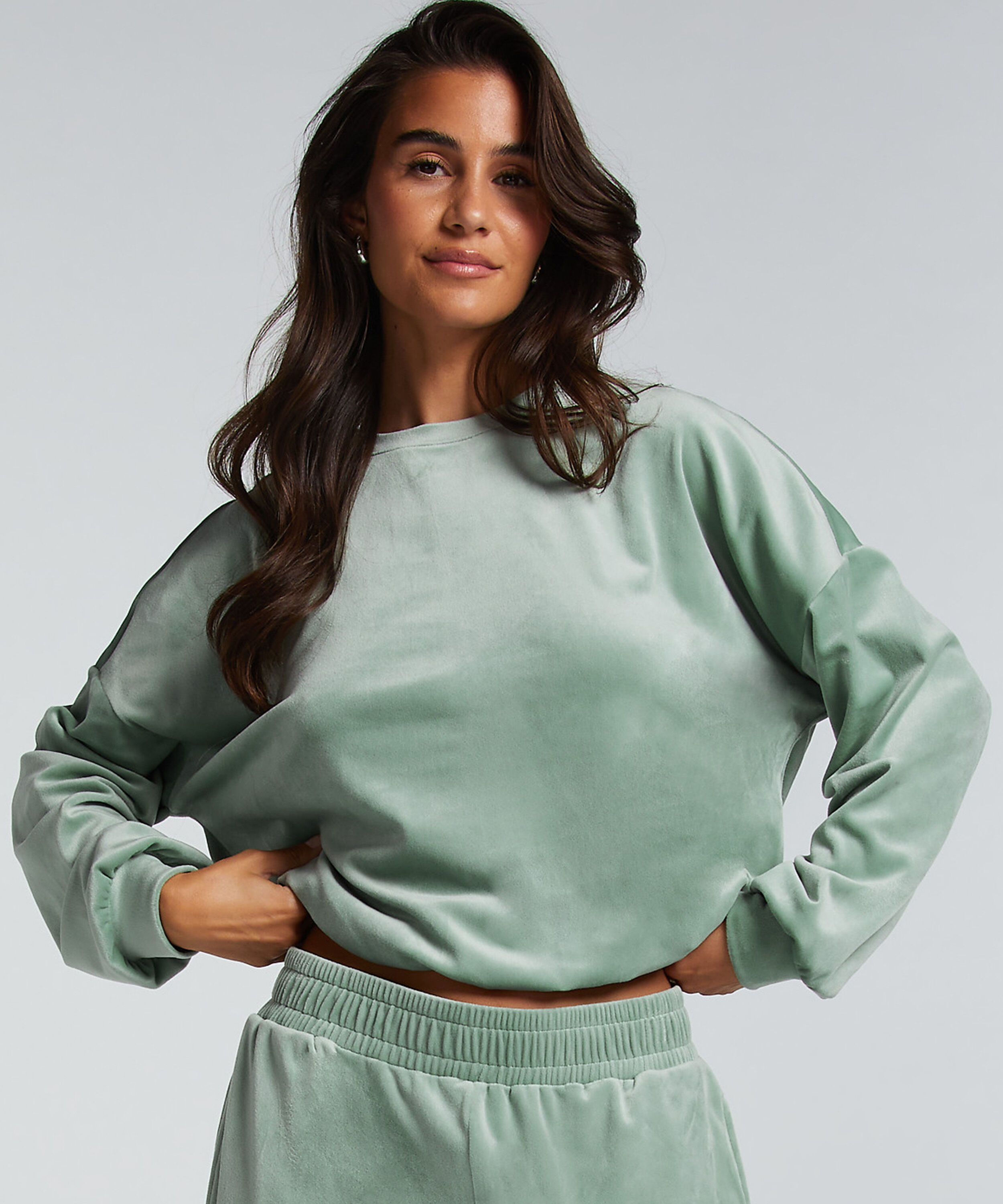 Velours Top, Grün