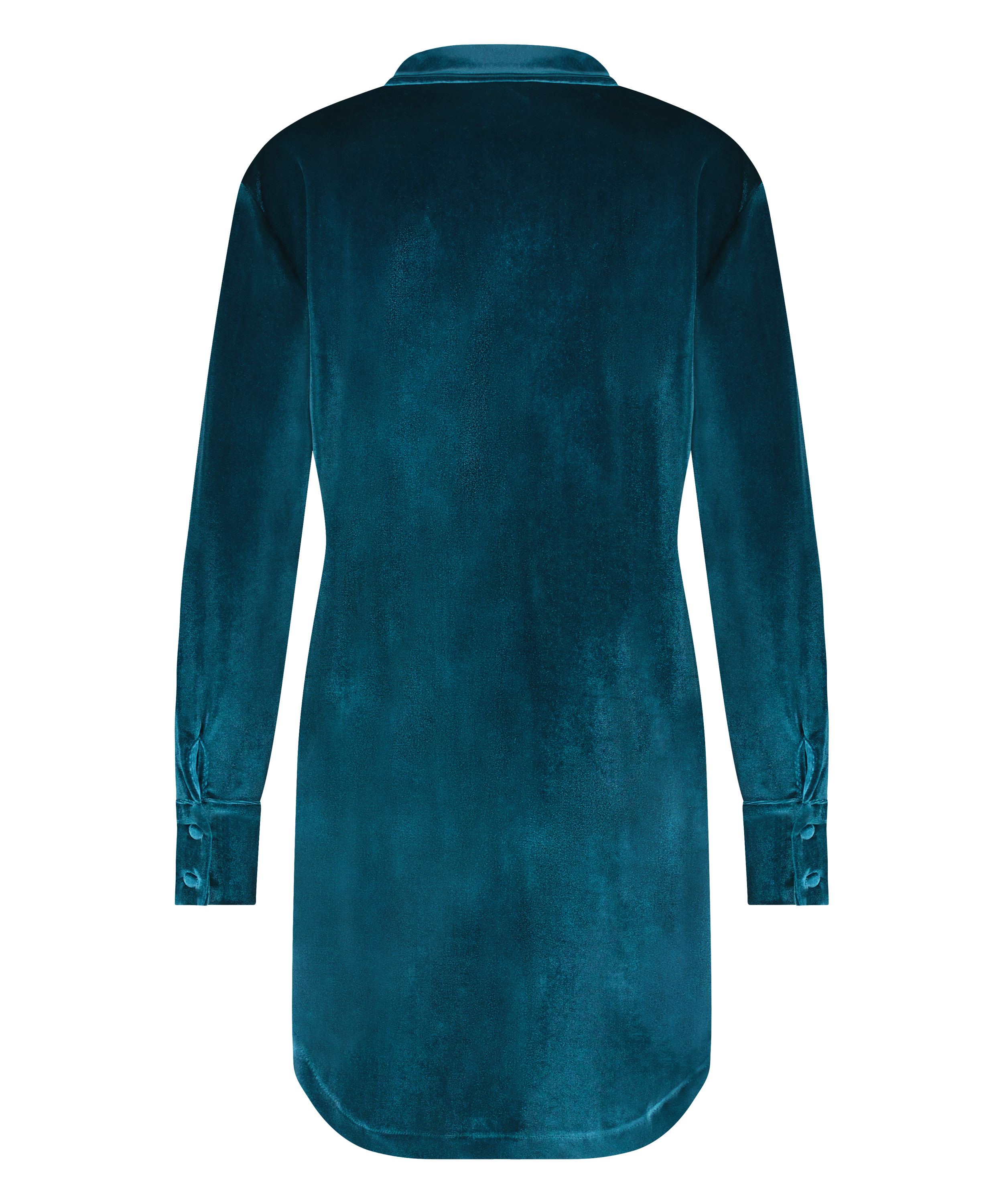 Glänzendes Velours-Nachthemd, Blau, main