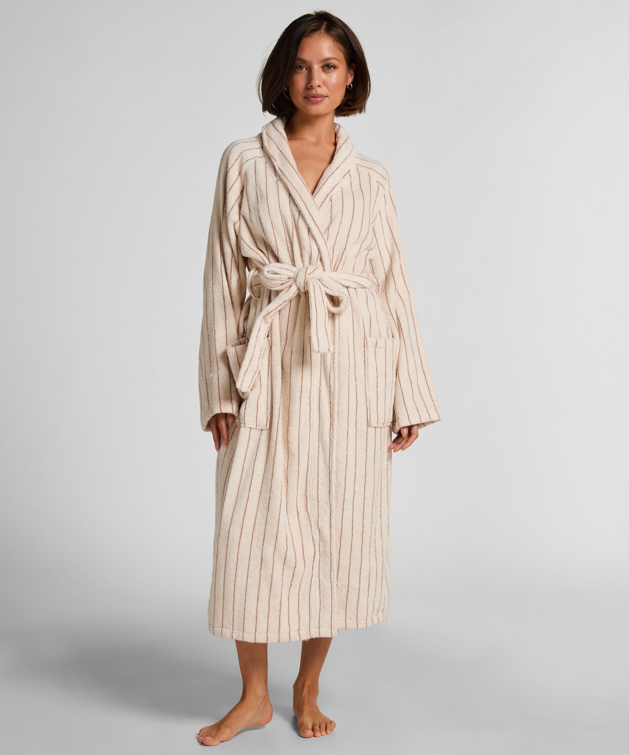 Frottee-Bademantel, Beige
