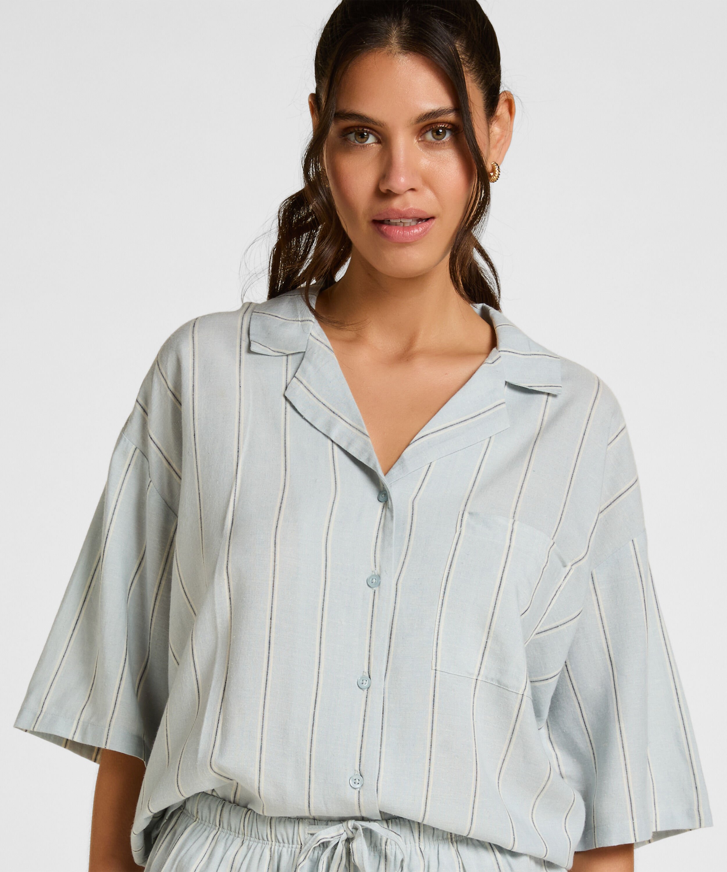 Jacke Leinen, Blau