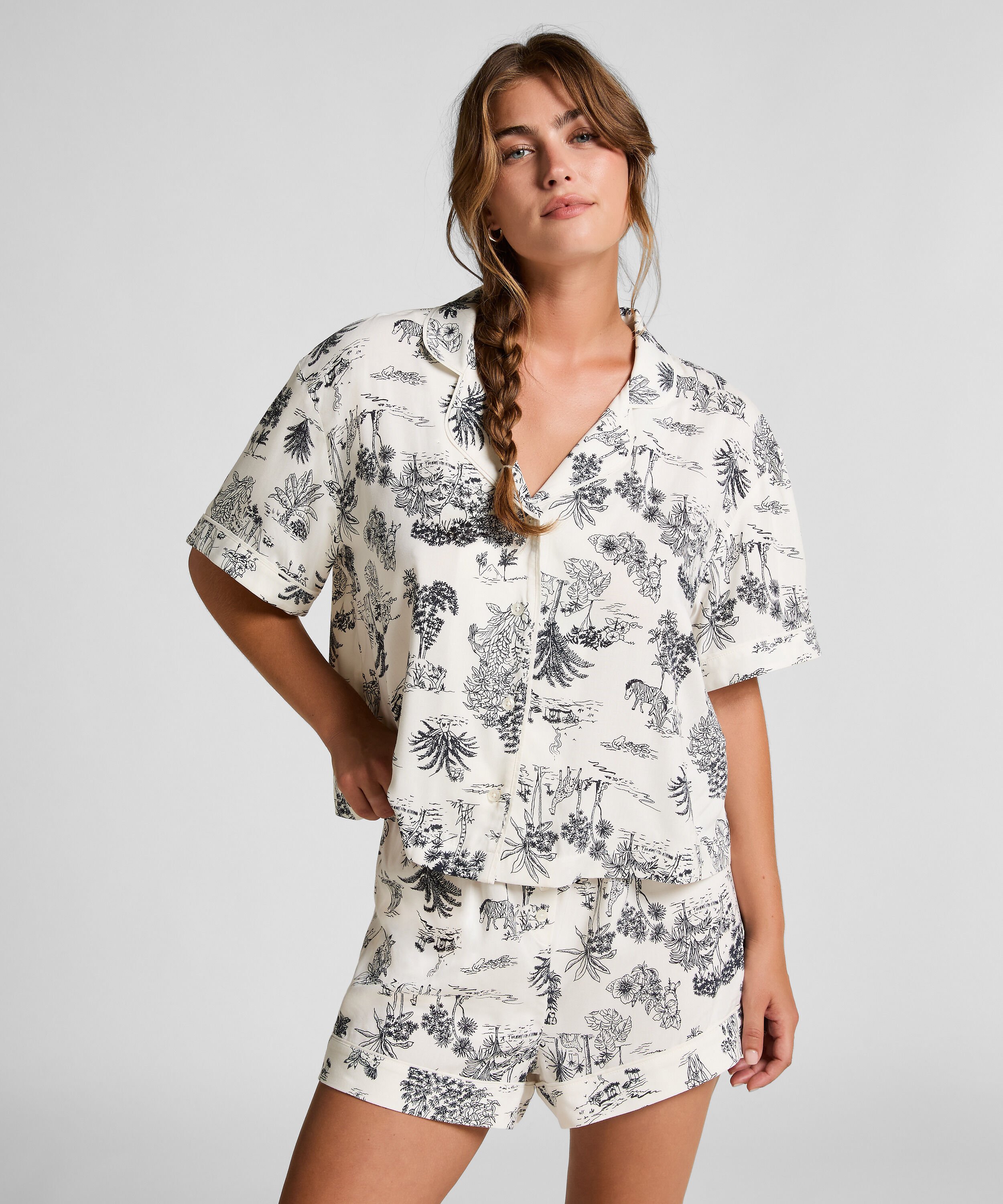 Gewebte Shorts, Weiß Gewebte Shorts, Weiß