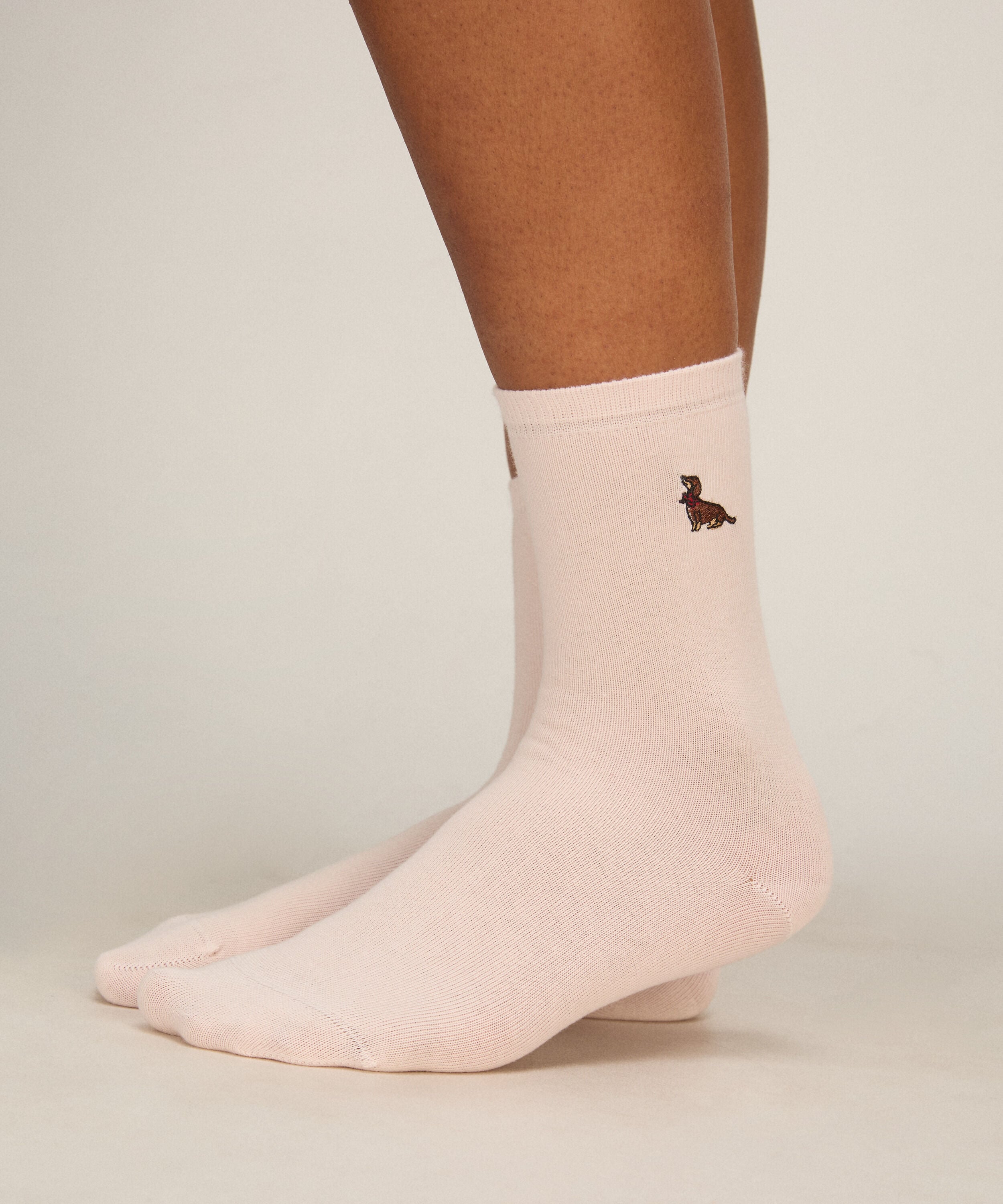 Socken 3 Pair Cotton, Rose