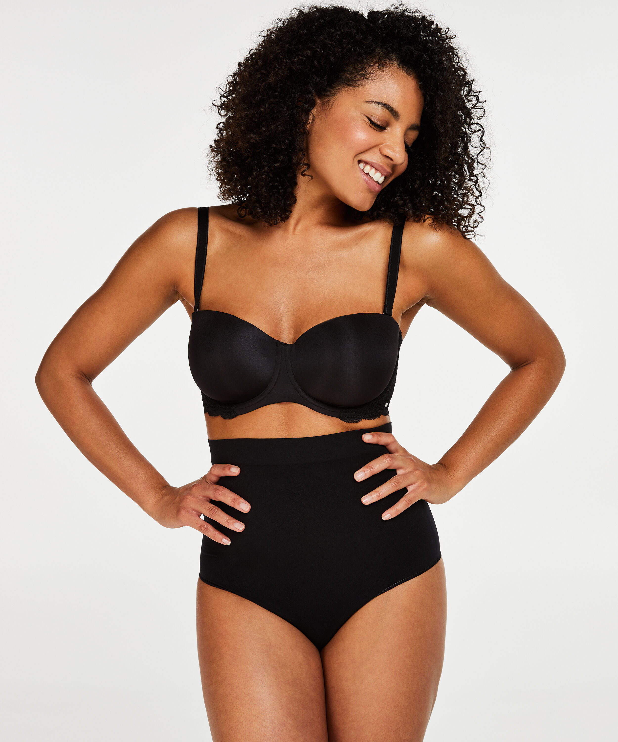 Straffender Taillentanga - Level 2, Schwarz Straffender Taillentanga - Level 2, Schwarz