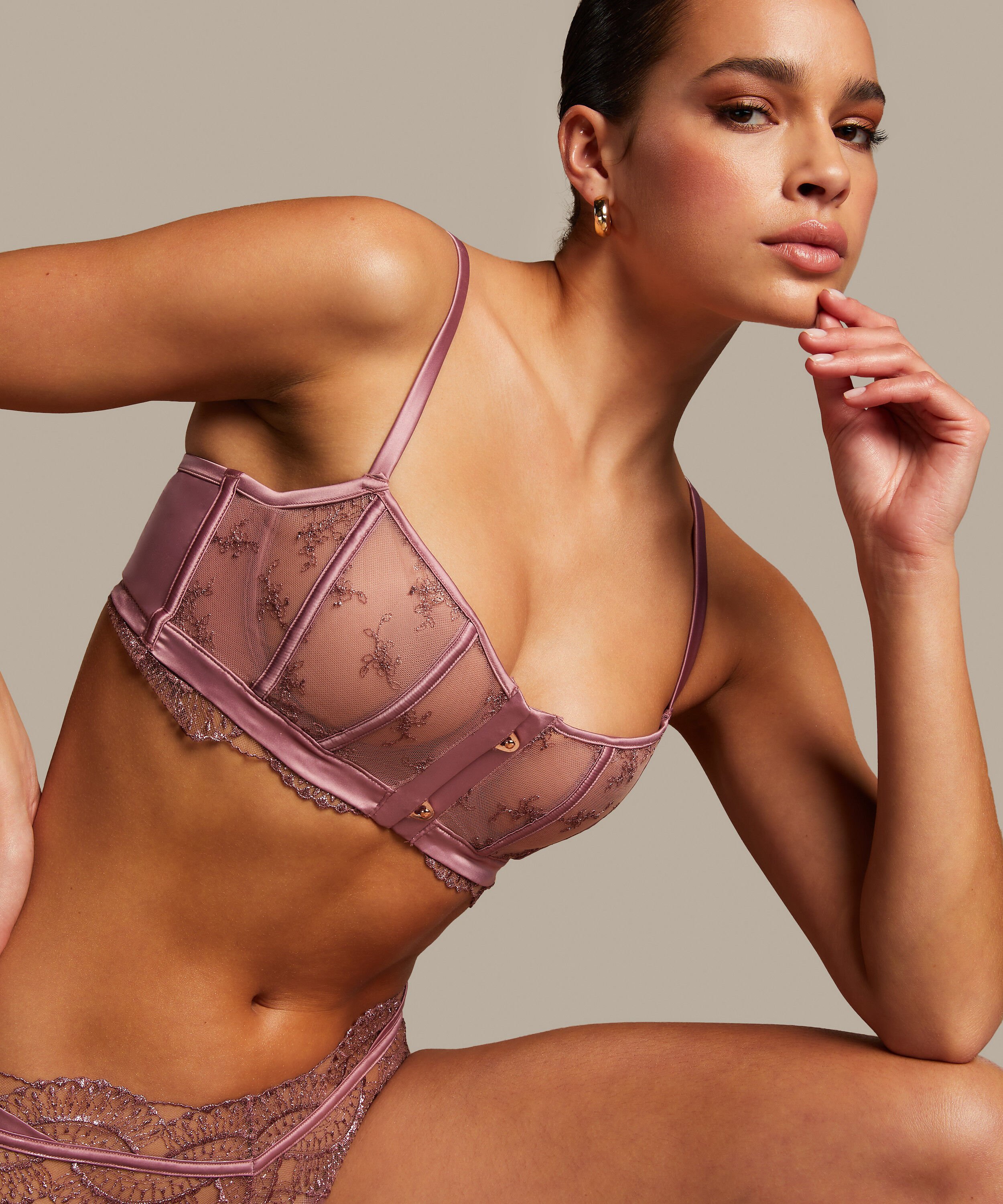 Unwattierter Bügel-BH Christine, Rose