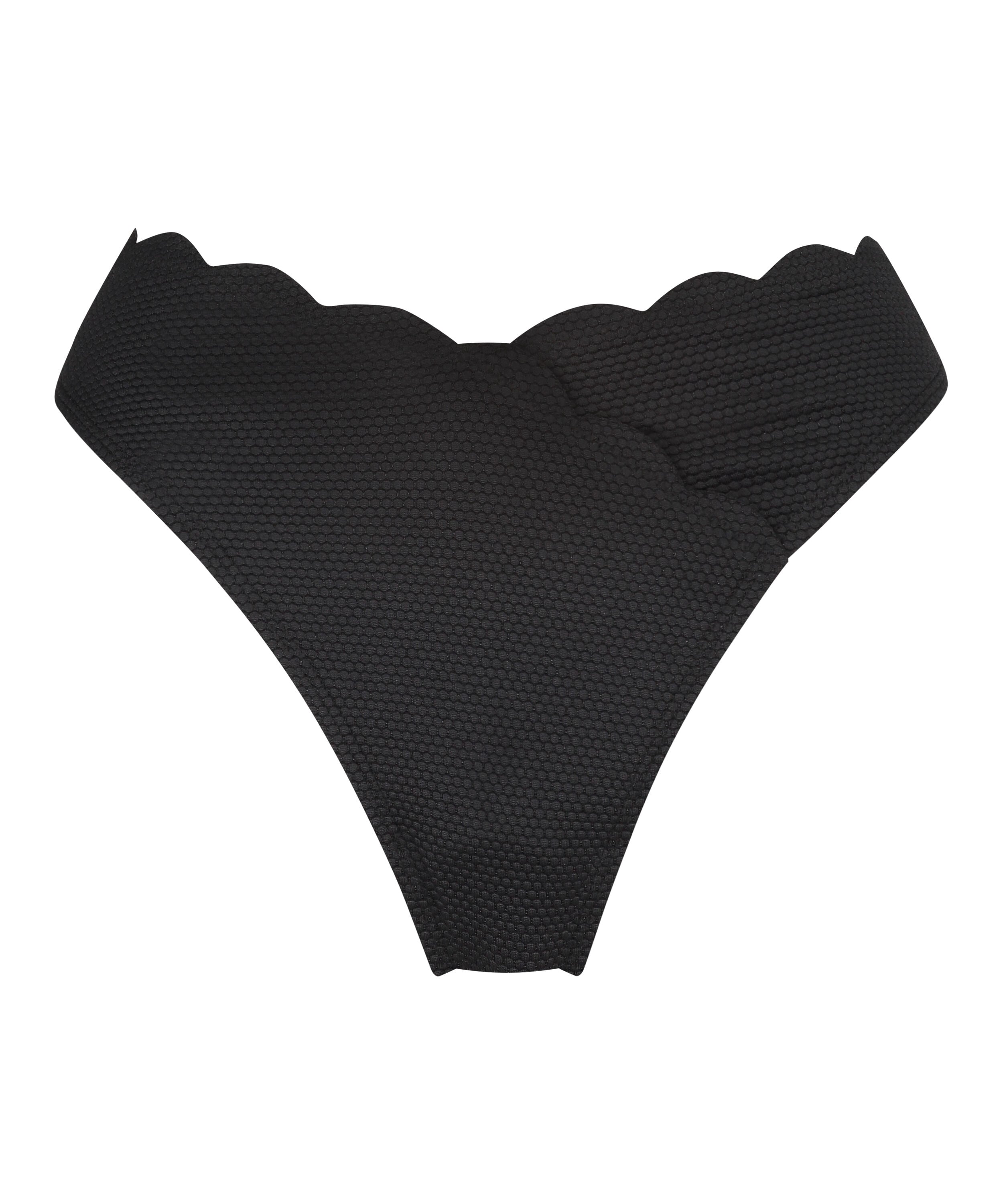 Bikini Slip mit hohem Beinausschnitt Scallop