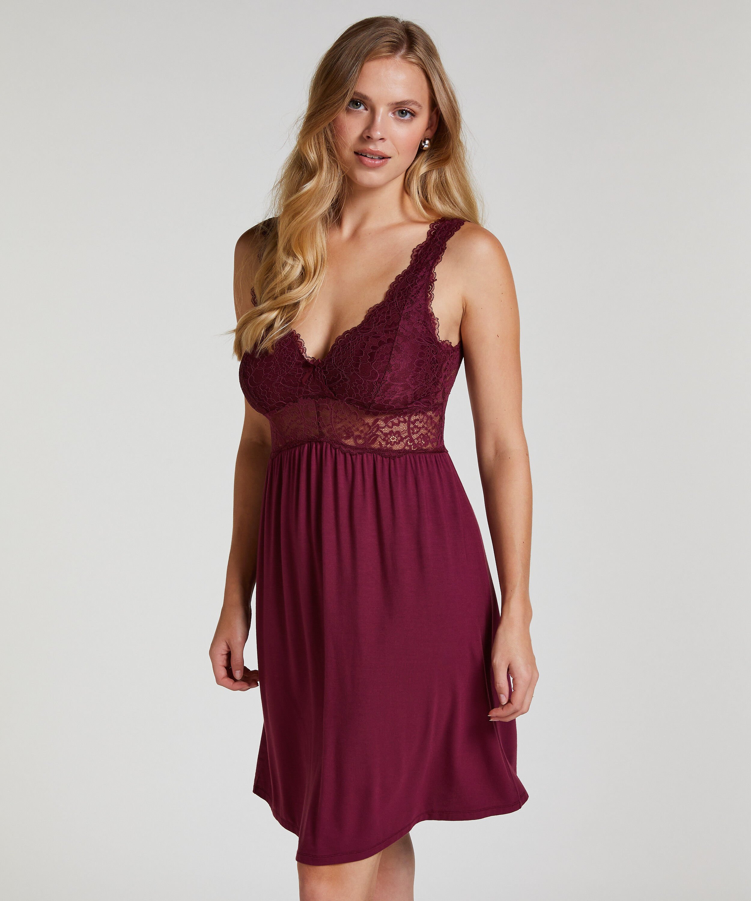 Slipdress Nora Lace, Lila Slipdress Nora Lace, Lila