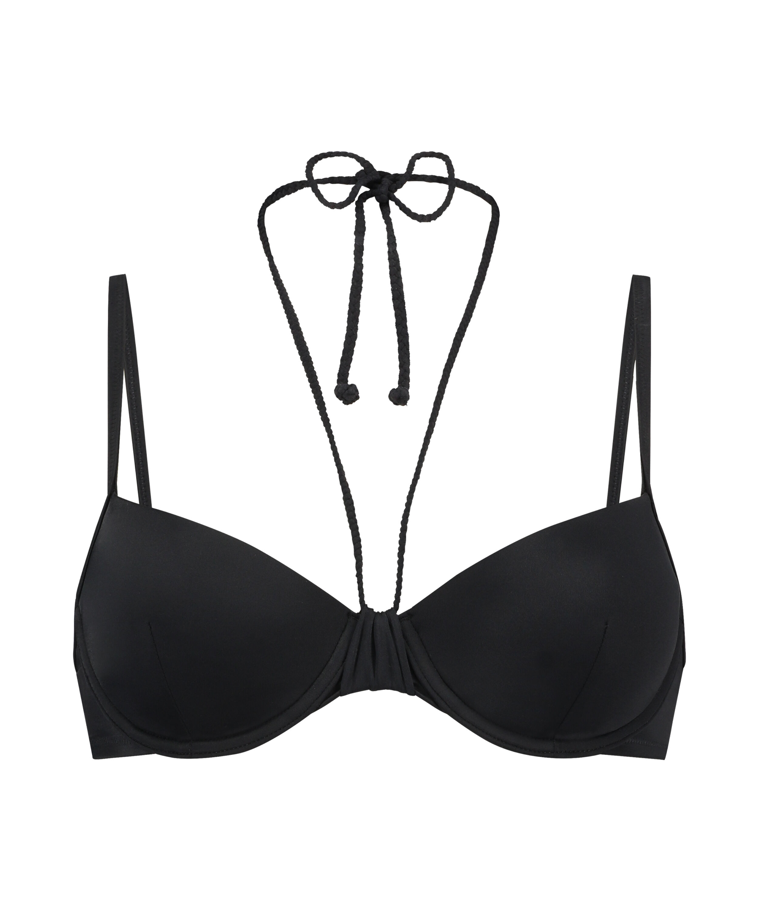 Vorgeformtes Bügel-Bikinioberteil Luxe, Schwarz