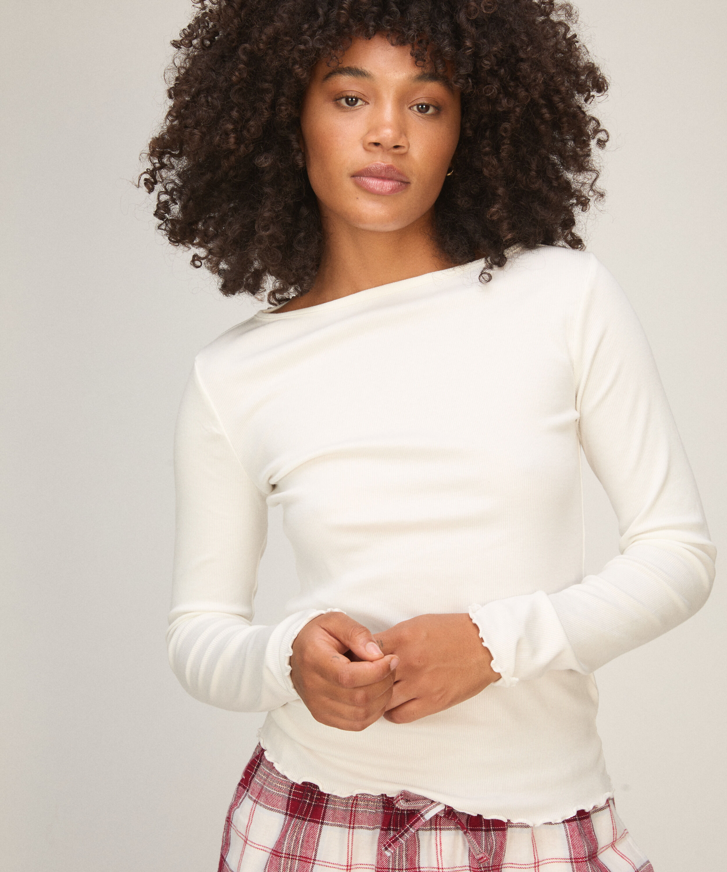 Boatneck Top, Weiß Boatneck Top, Weiß