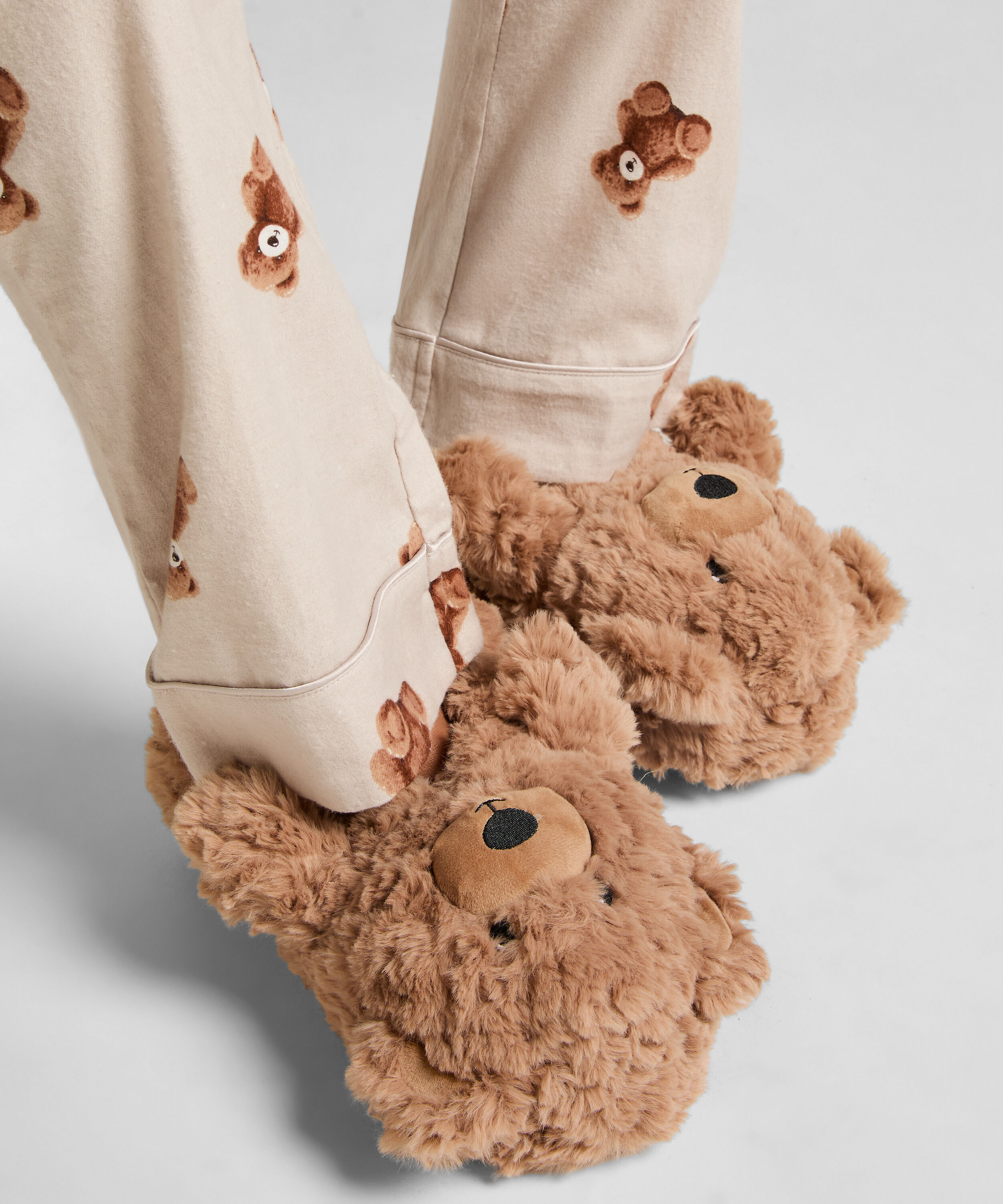 Pantoffeln Teddy Bear, Beige Pantoffeln Teddy Bear, Beige