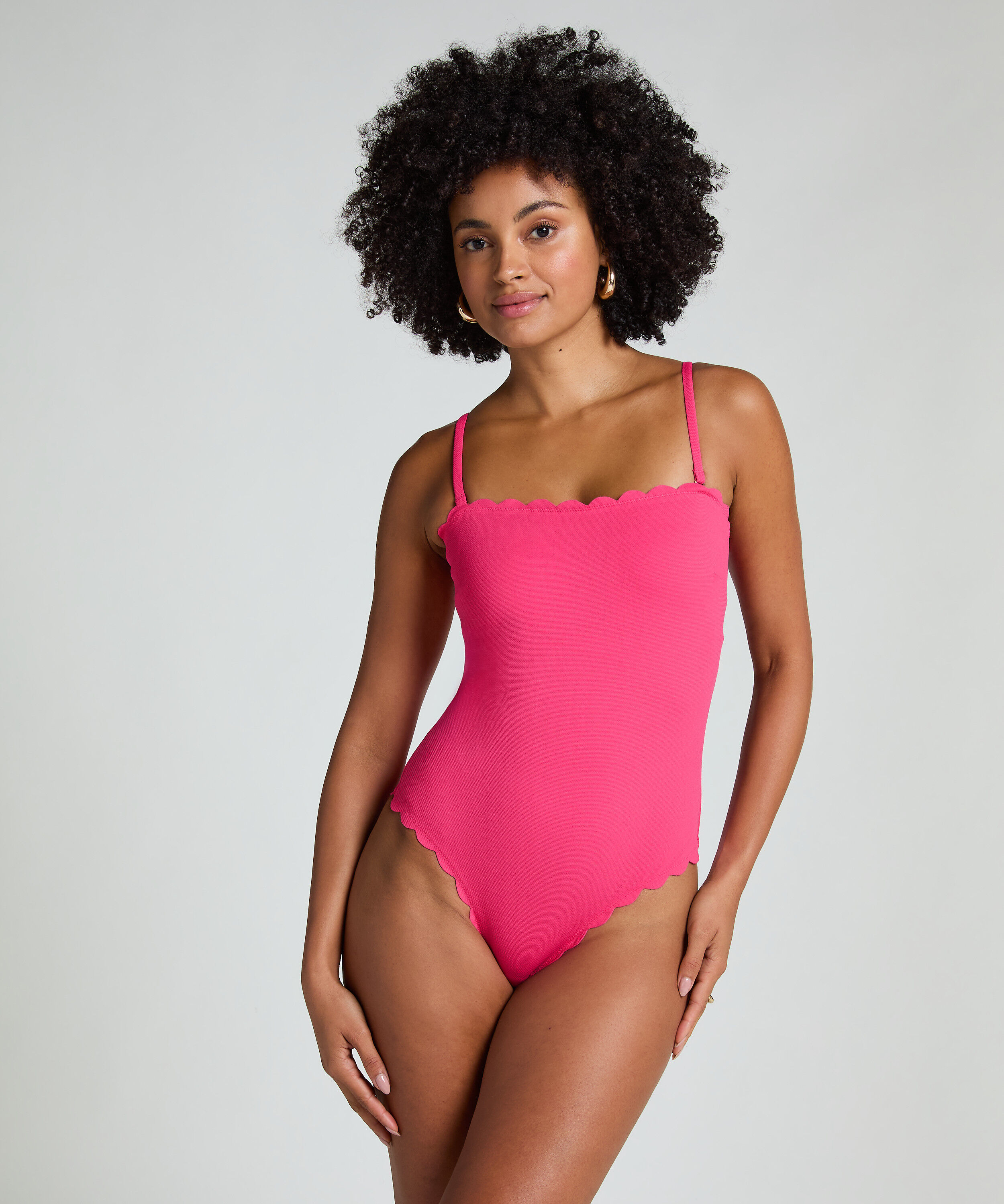Badeanzug Bandeau Scallop, Rose Badeanzug Bandeau Scallop, Rose