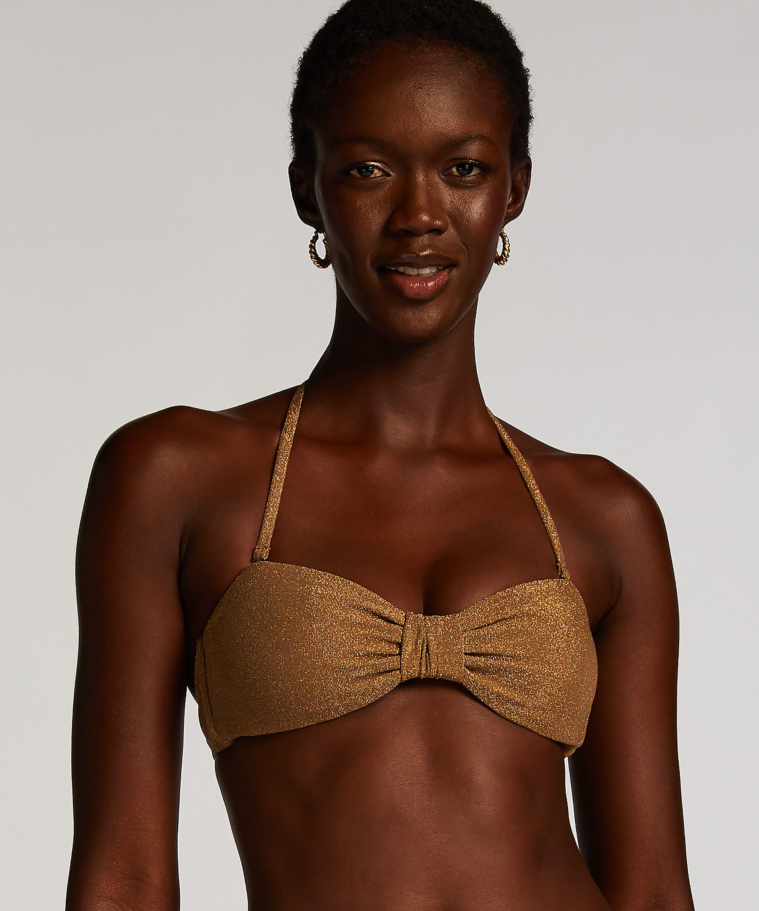 Bandeau-Bikini-Top Goldie Shimmer, Gelb