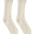 Socken flauschig, Weiß