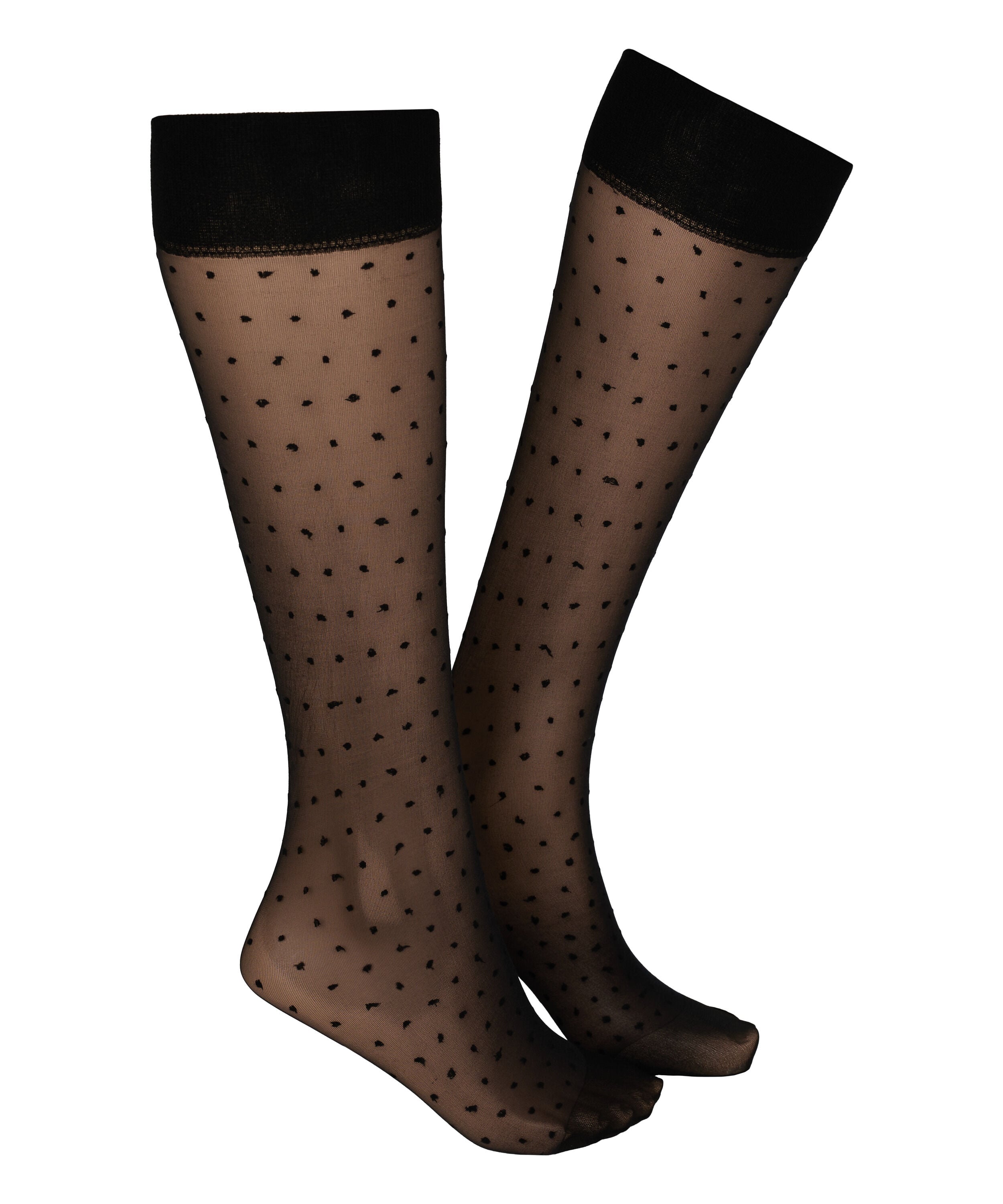 Sheer Socken Dots, Schwarz Sheer Socken Dots, Schwarz