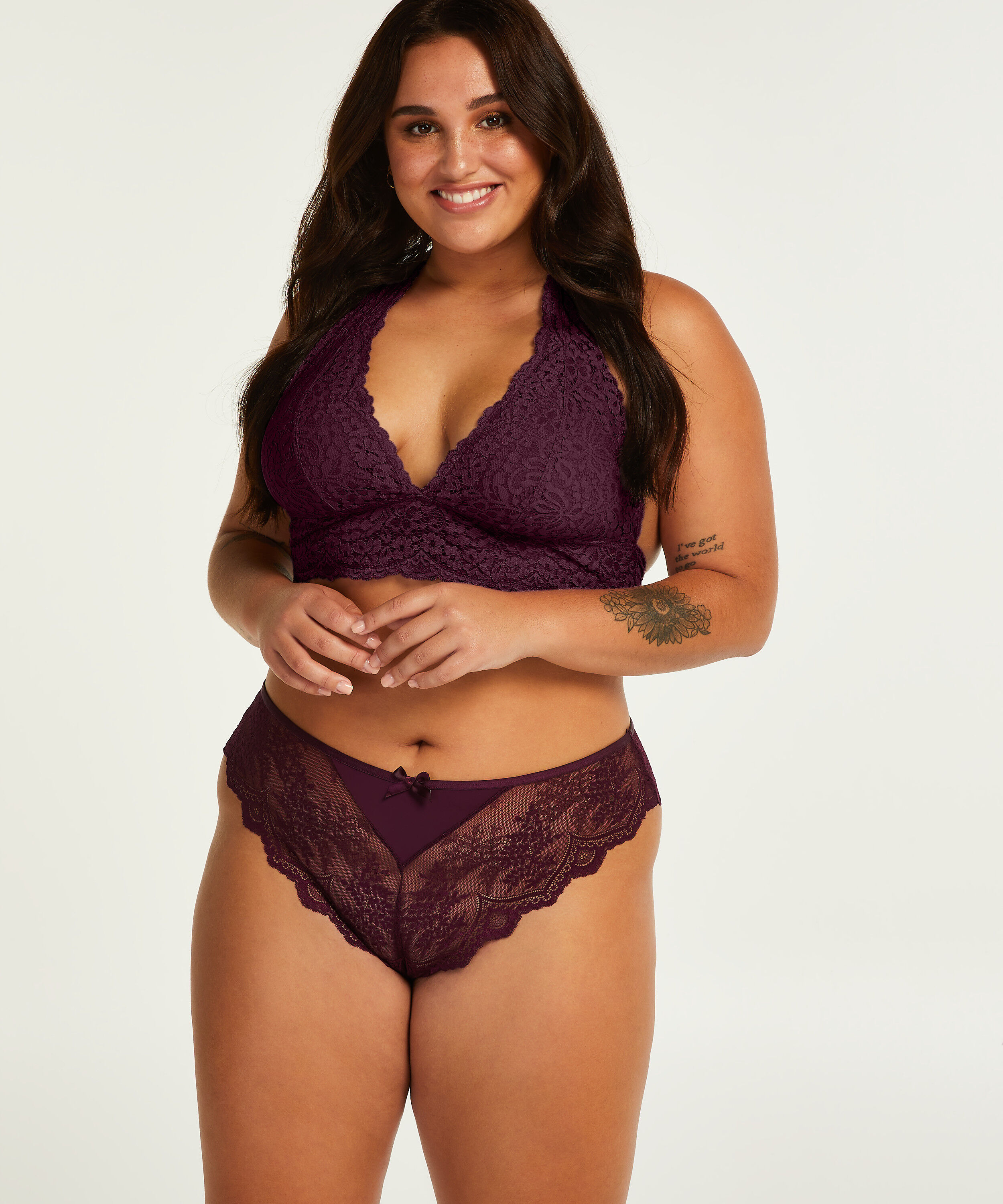 Brazilian mit hohem Beinausschnitt Heira Curvy, Lila Brazilian mit hohem Beinausschnitt Heira Curvy, Lila