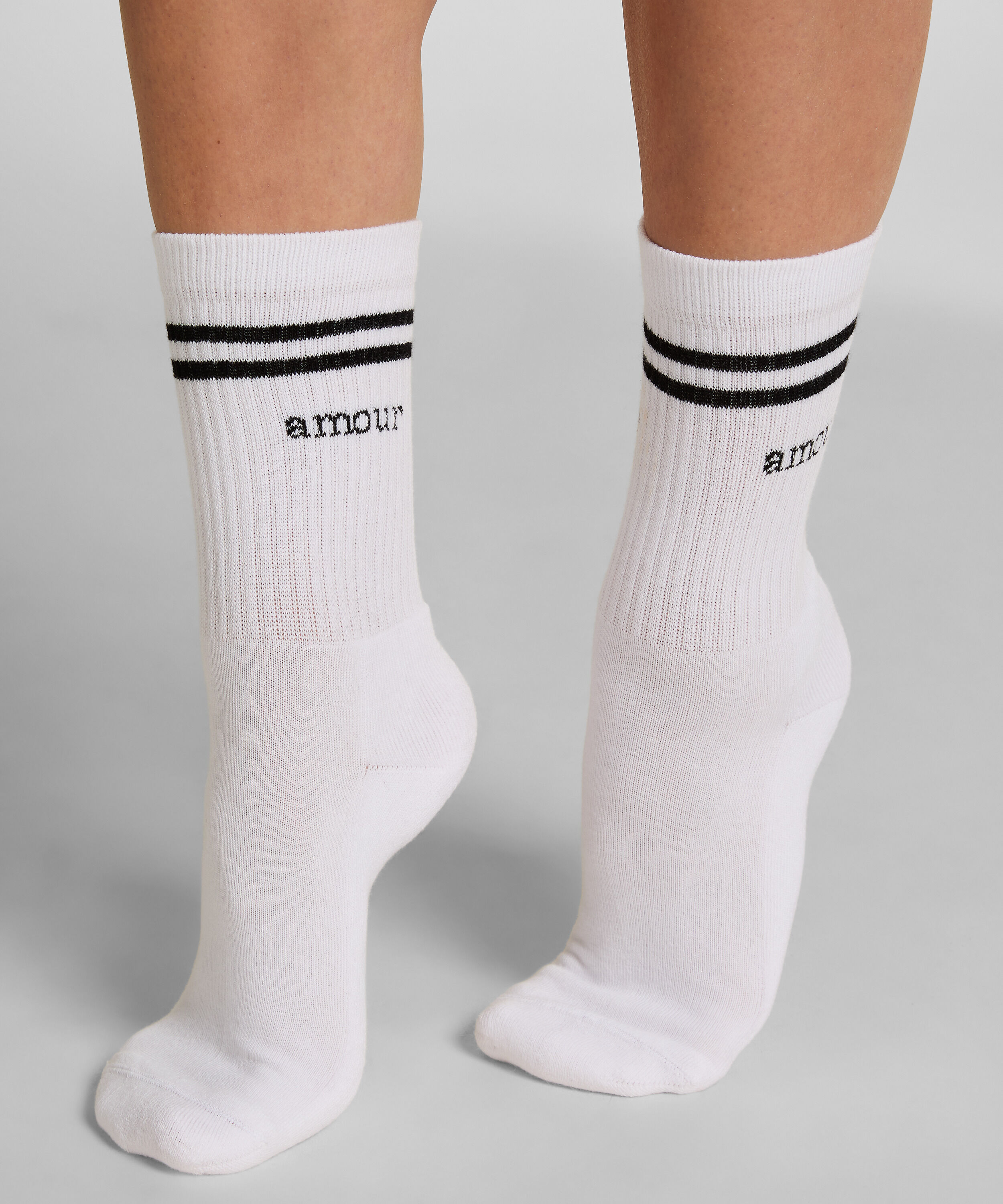 Crew-Socken aus Baumwolle, Schwarz