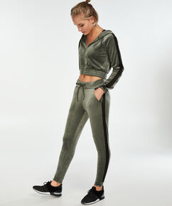 HKMX Sporthose aus Velours, gr&uuml;n